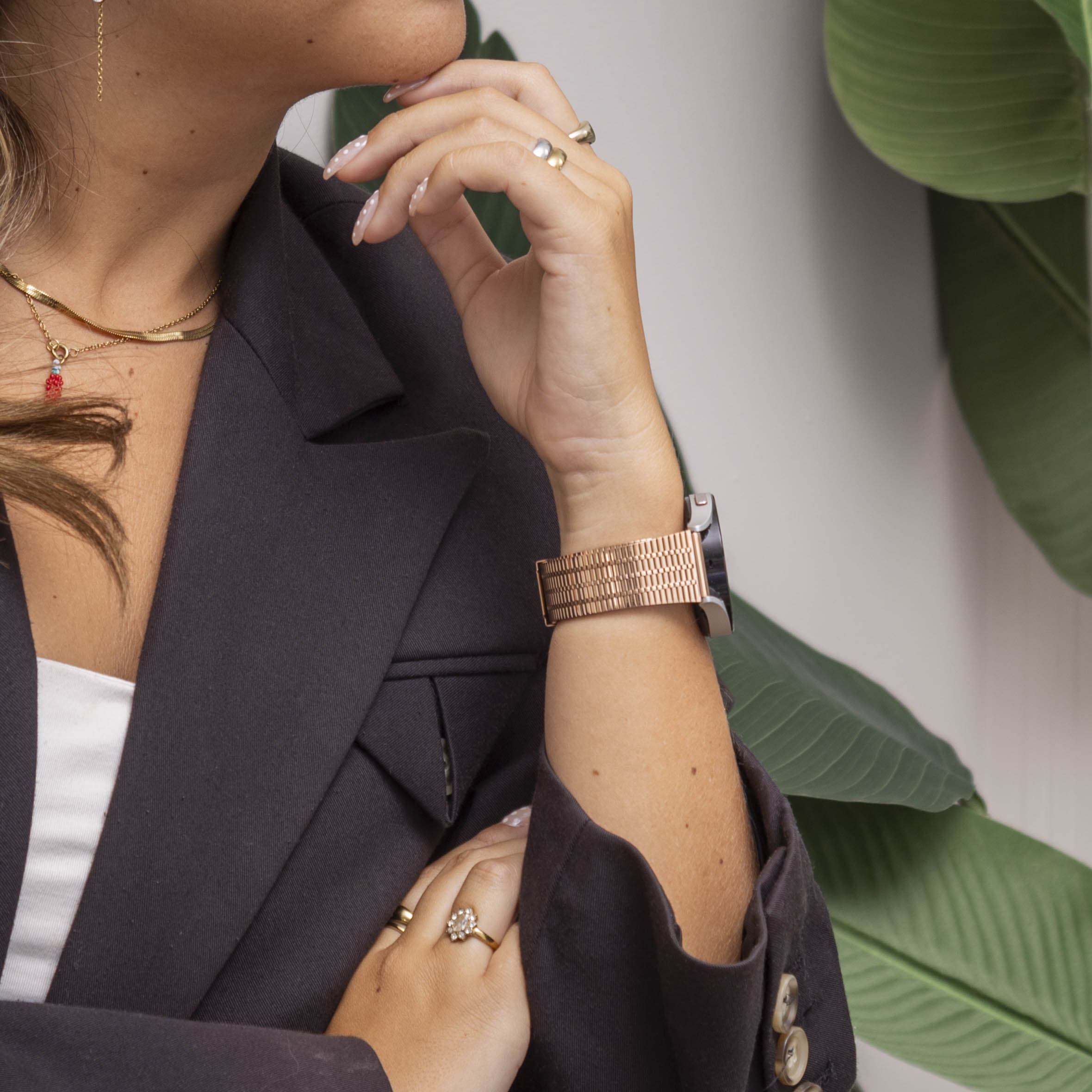 Samsung Galaxy Watch 42mm roestvrij stalen band (rosé goud)