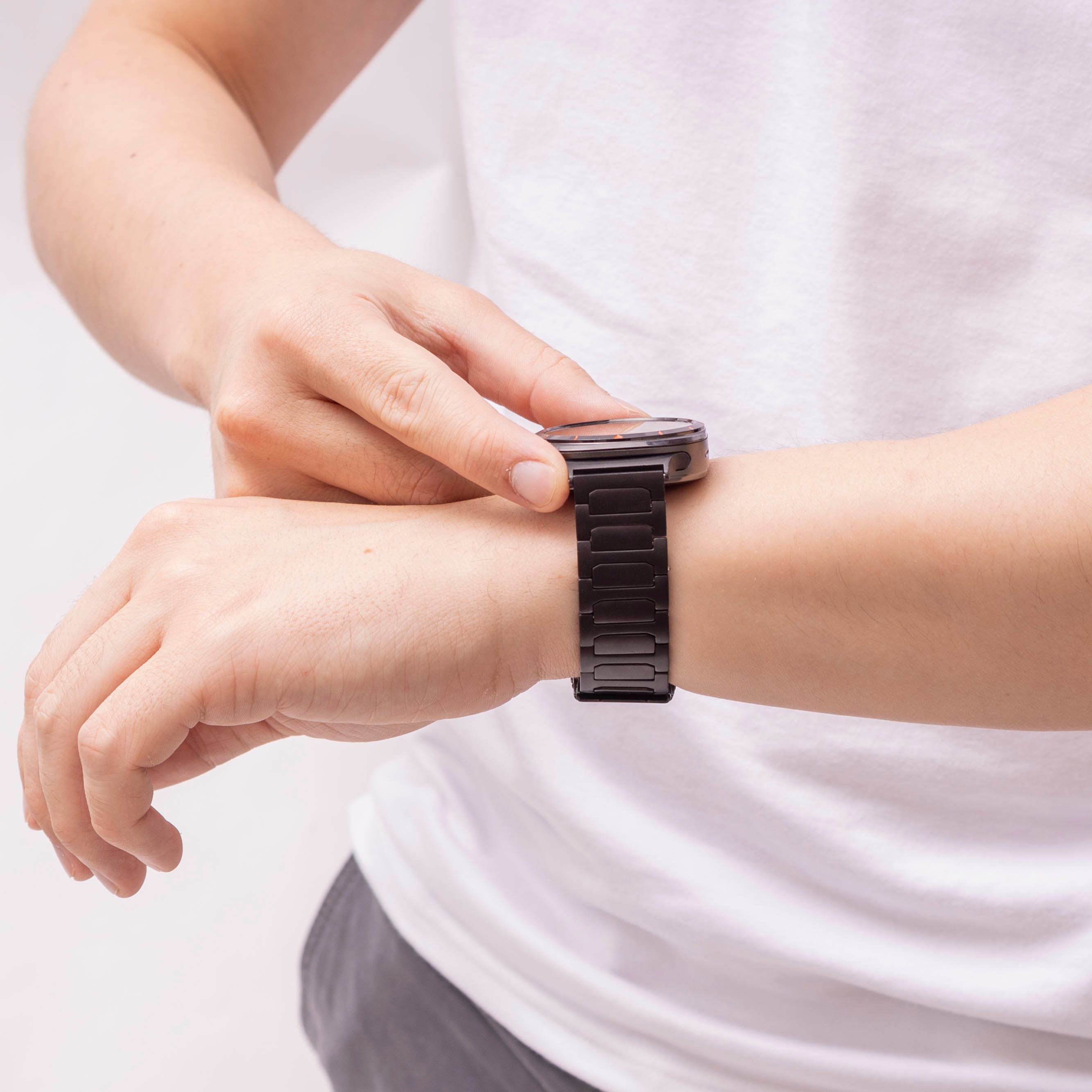 Bandz Samsung Galaxy Watch Ultra Titanium Strap 'Deluxe' (Black)