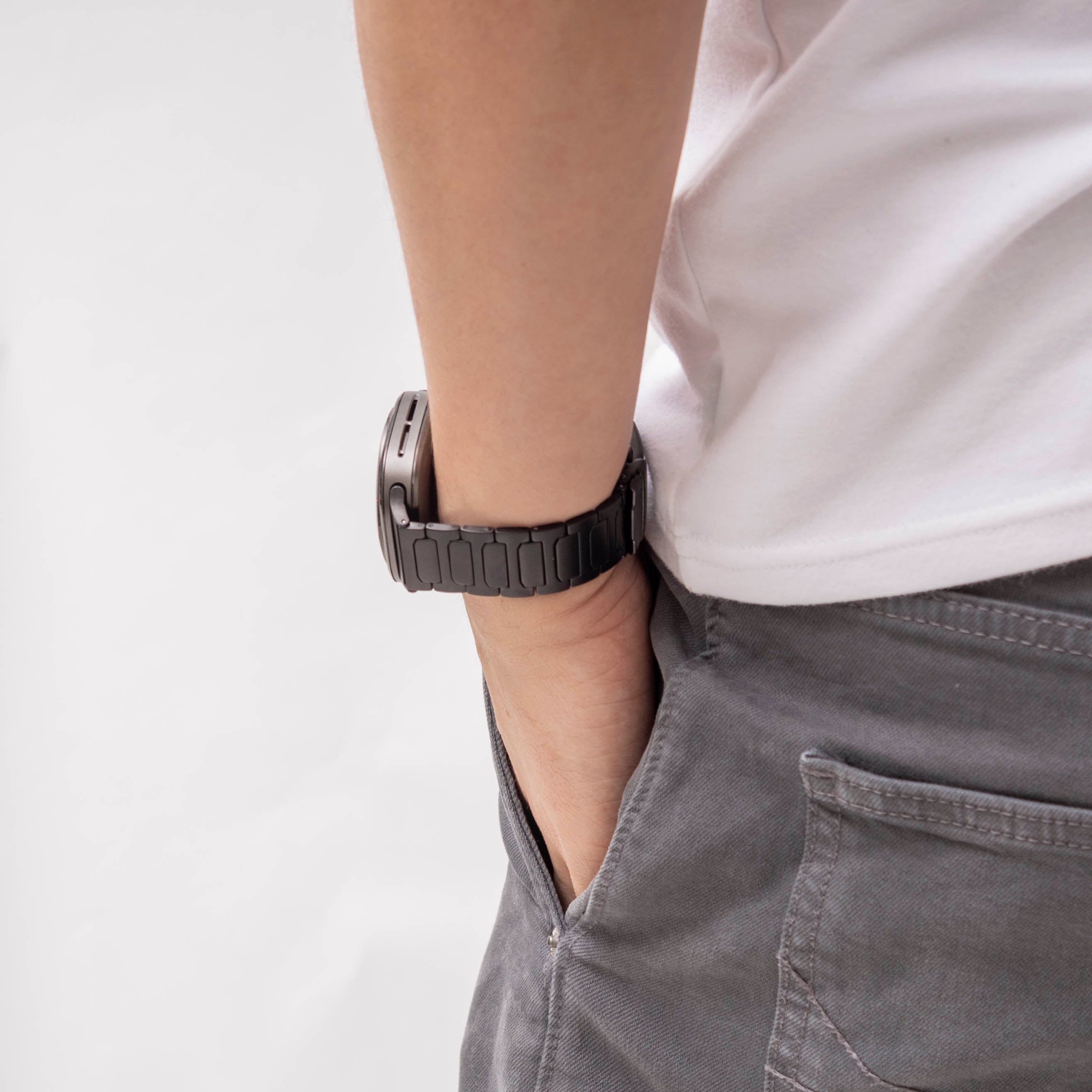 Bandz Samsung Galaxy Watch Ultra Titanium Strap 'Deluxe' (Black)