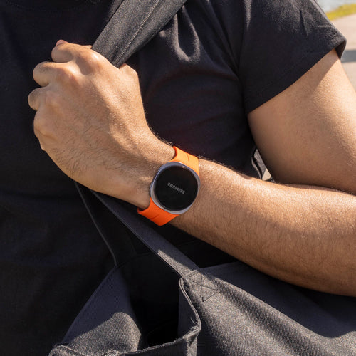 Samsung Galaxy Watch 8 - 44mm D-Buckle Silicone Strap (Orange)