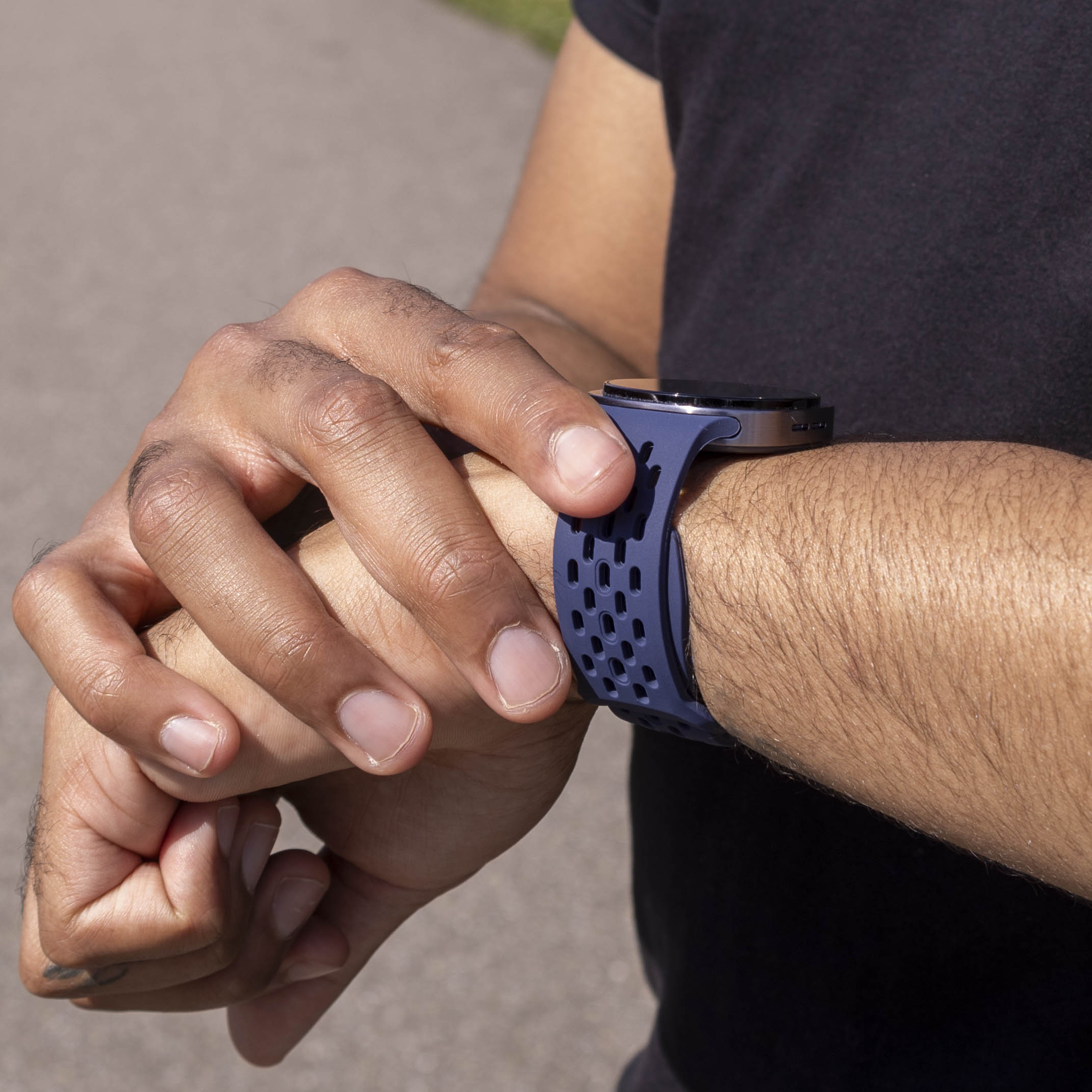 Samsung Galaxy Watch 8 - 44mm siliconen air bandje (donkerblauw)