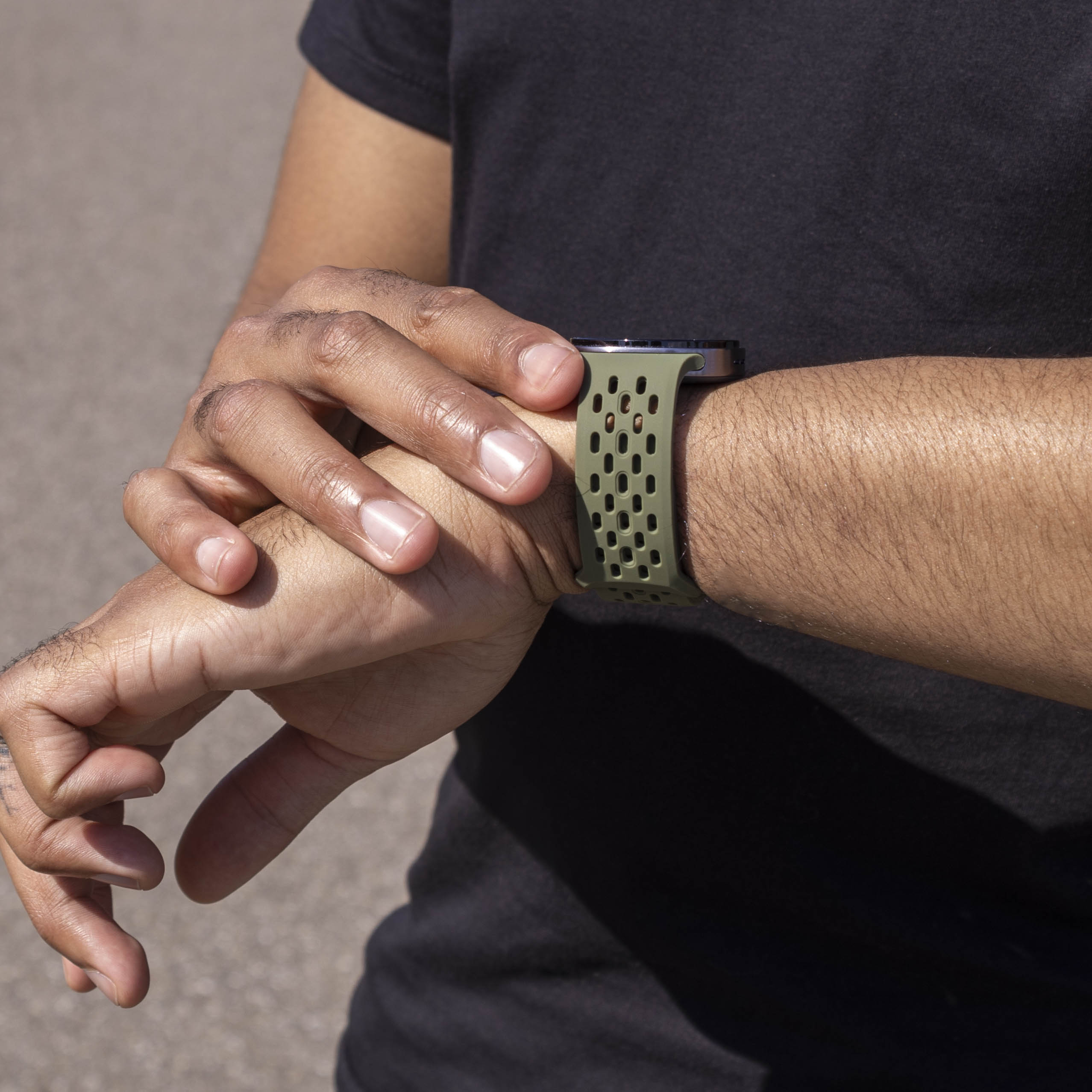 Samsung Galaxy Watch 8 - 40mm siliconen air bandje (legergroen)