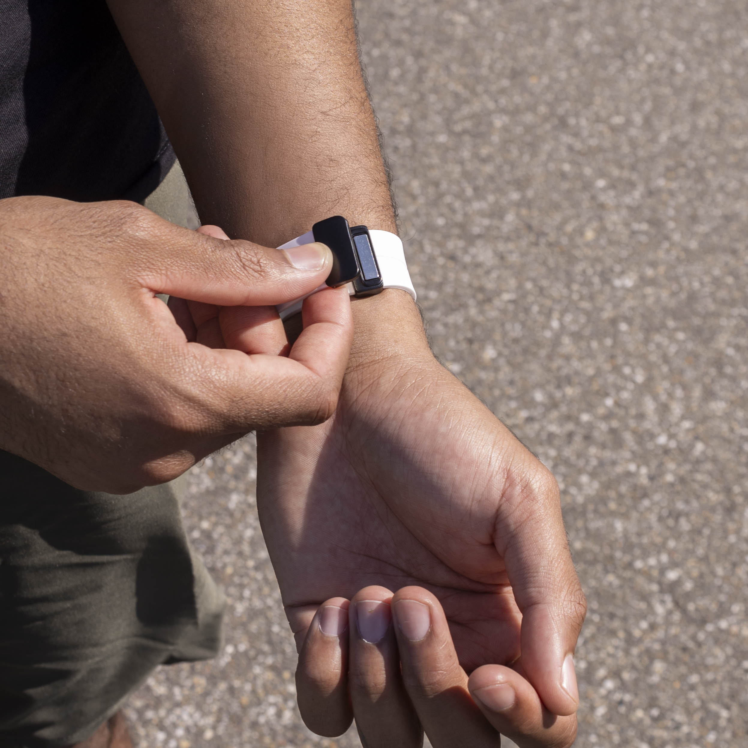  Samsung Galaxy Watch 8 - 40mm D-buckle siliconen bandje (wit)