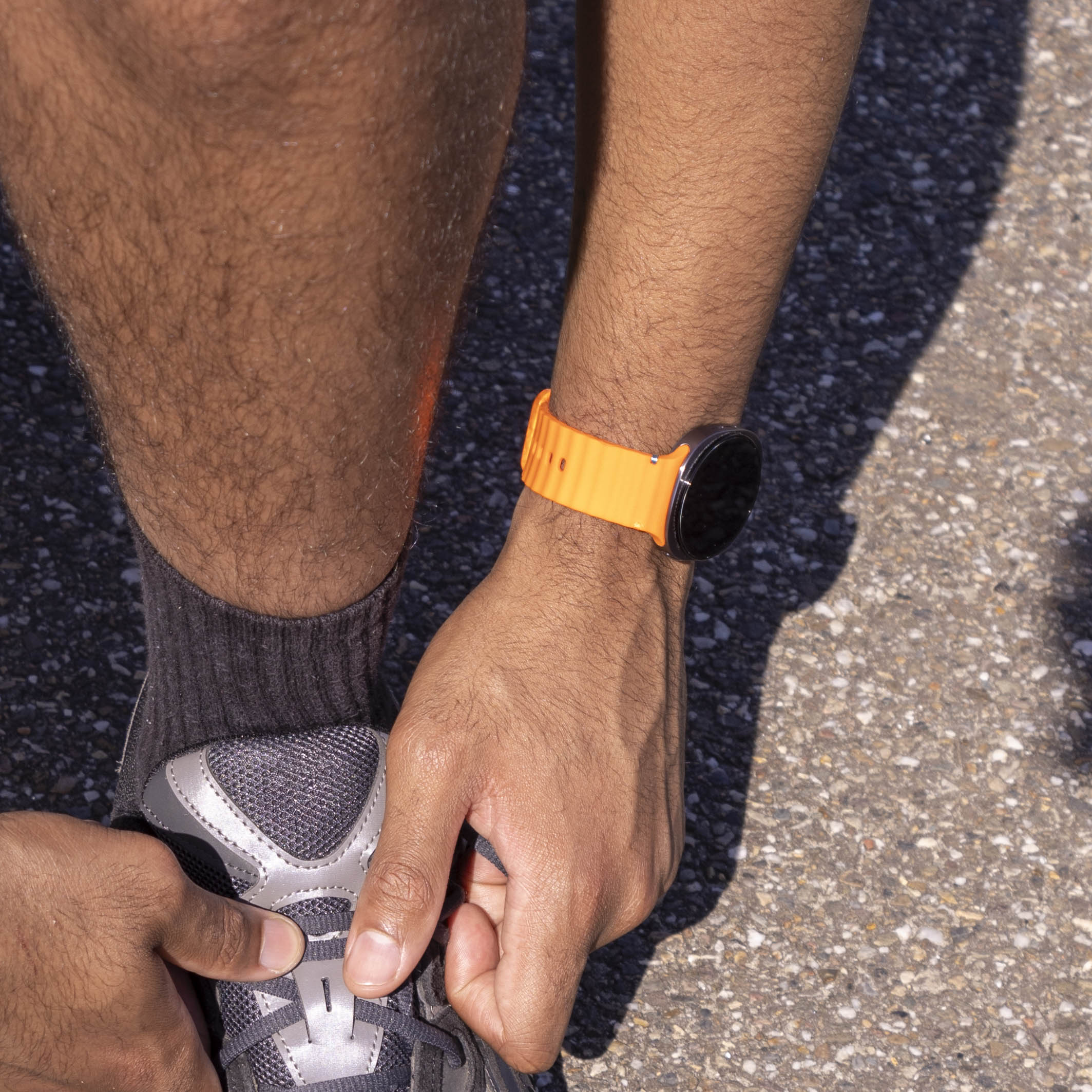  Samsung Galaxy Watch 8 Classic wave siliconen bandje (oranje)