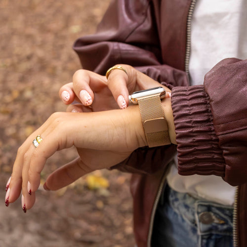 Apple Watch milanese band (rosé goud) 