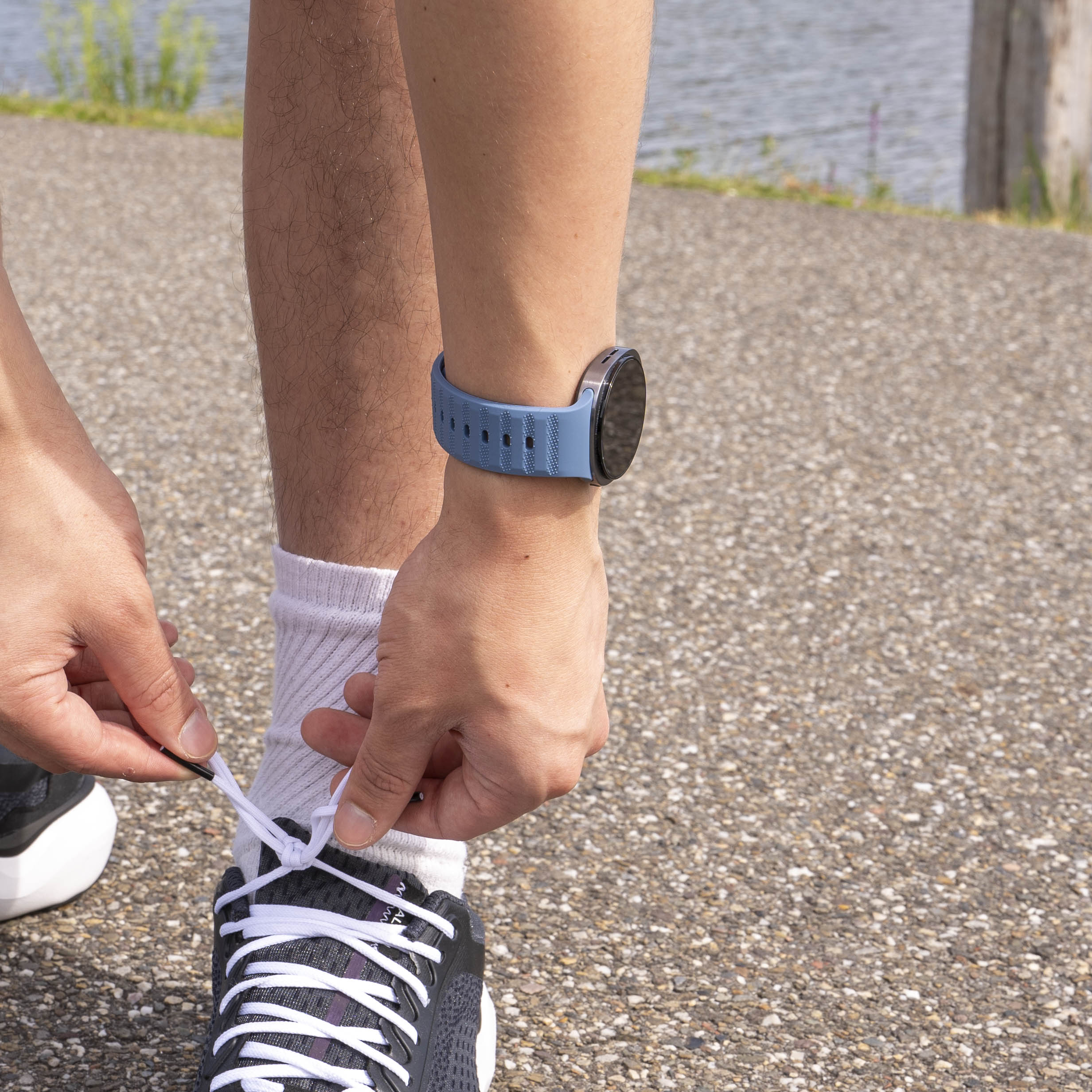 Samsung Galaxy Watch 8 - 44mm outdoor siliconen bandje (grijsblauw)