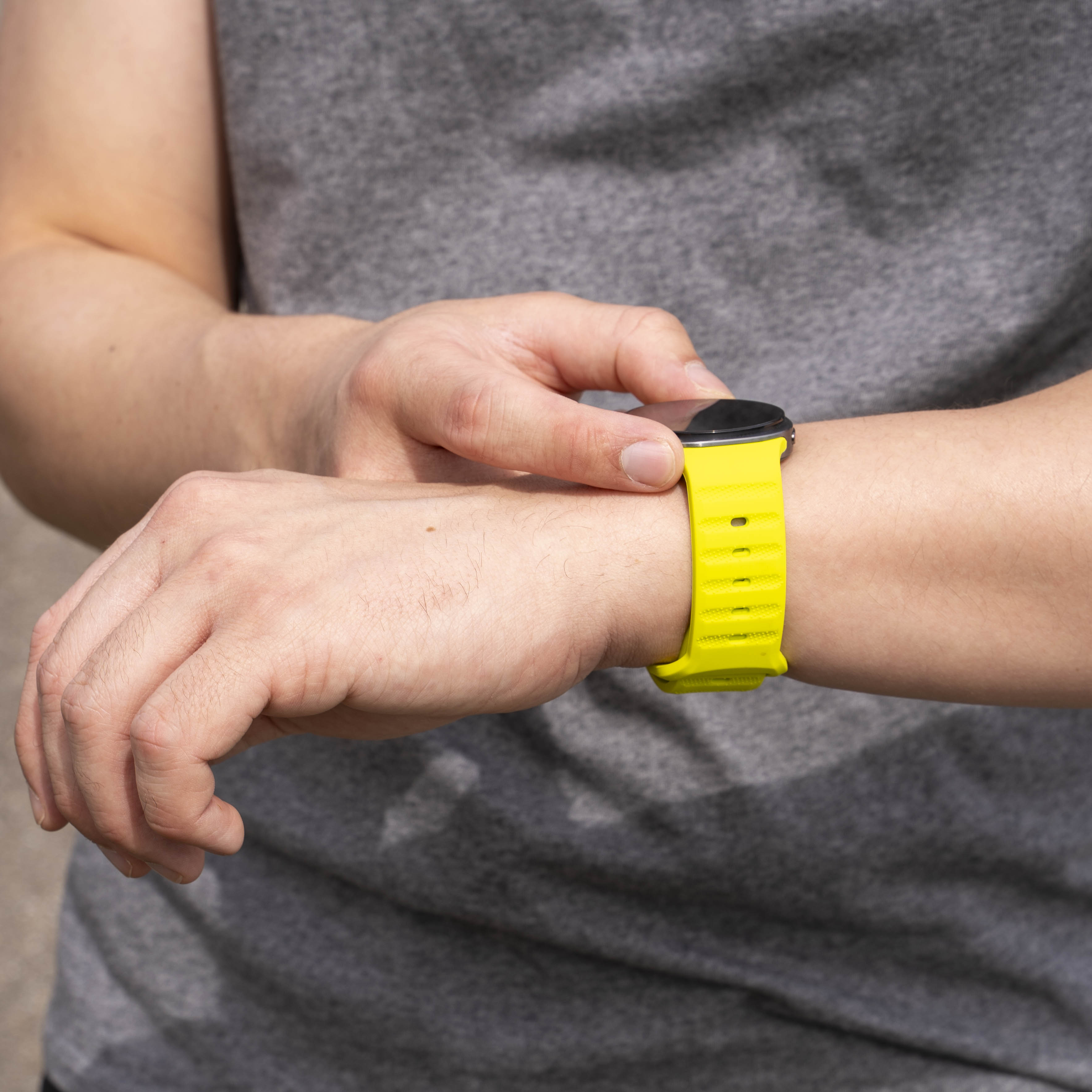 Samsung Galaxy Watch 8 - 44mm outdoor siliconen bandje (lime)