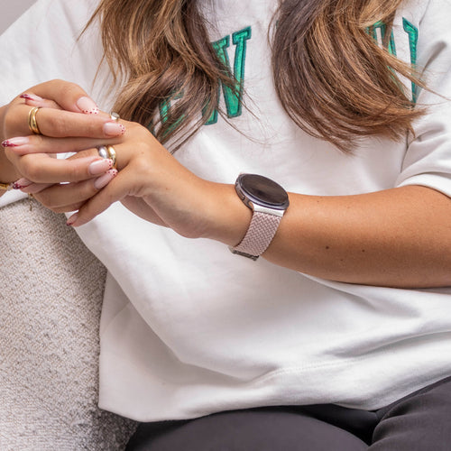  Samsung Galaxy Watch 8 - 40mm gevlochten band met P-buckle (roze)