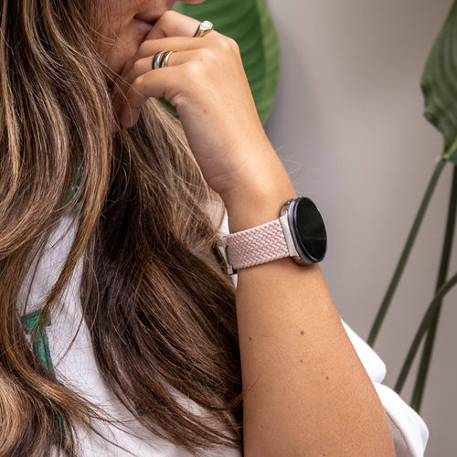  Samsung Galaxy Watch 8 - 40mm gevlochten band met P-buckle (roze)