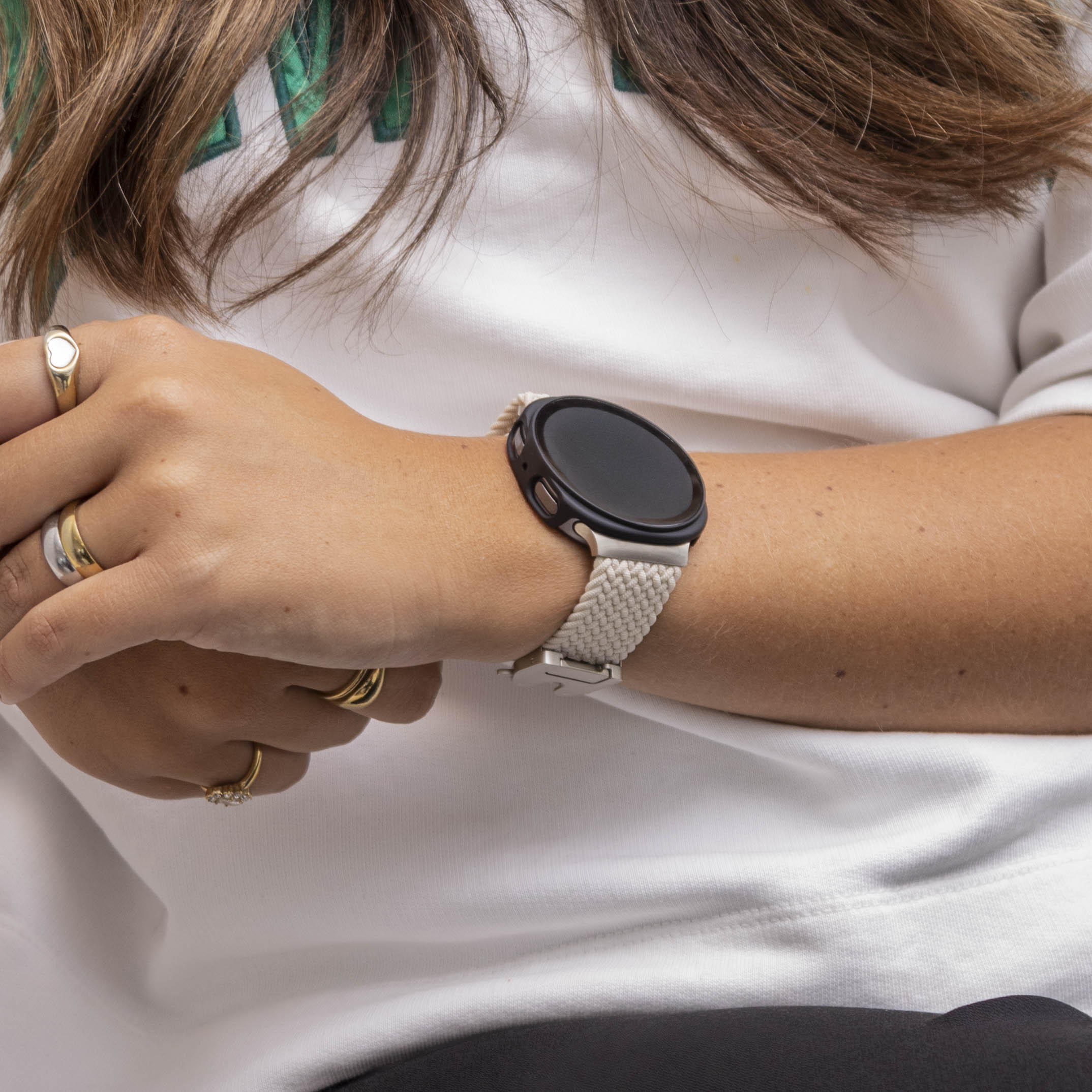 Samsung Galaxy Watch 8 - 44mm hard case met glas (zwart) 