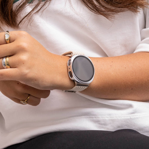 Samsung Galaxy Watch 8 - 40mm hard case met glas (zilver)