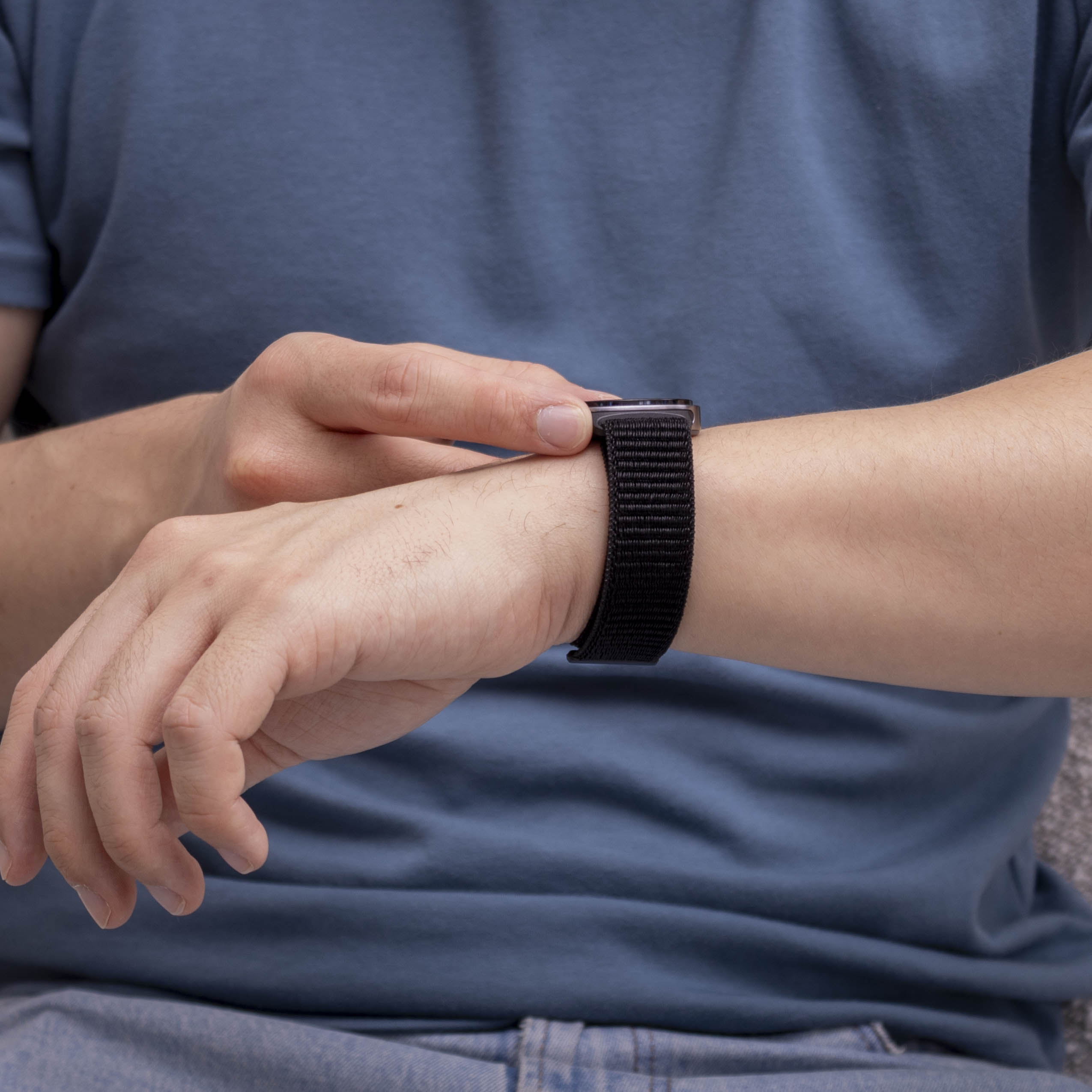  Samsung Galaxy Watch 8 Classic nylon bandje (zwart)