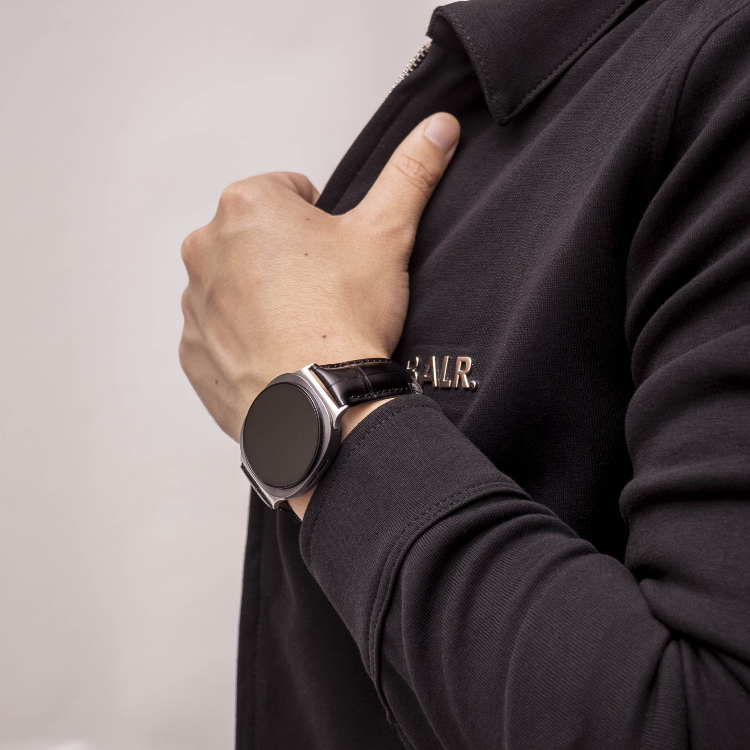 Samsung Galaxy Watch 8 - 40mm leather crocodile band (zwart)