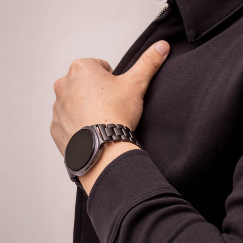 Bandz Samsung Galaxy Watch 8 - 40mm stalen band 'Classic' (zwart)