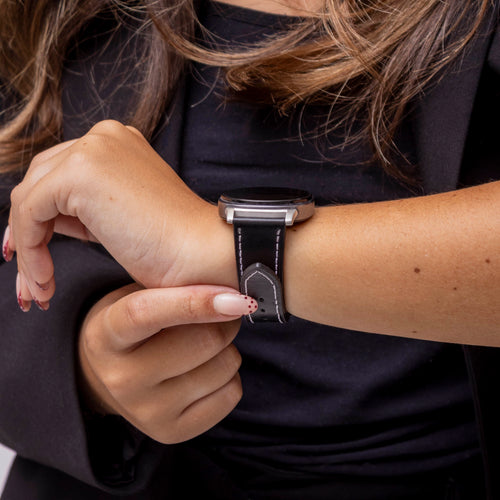 Samsung Galaxy Watch 8 Classic classic leren bandje (zwart)