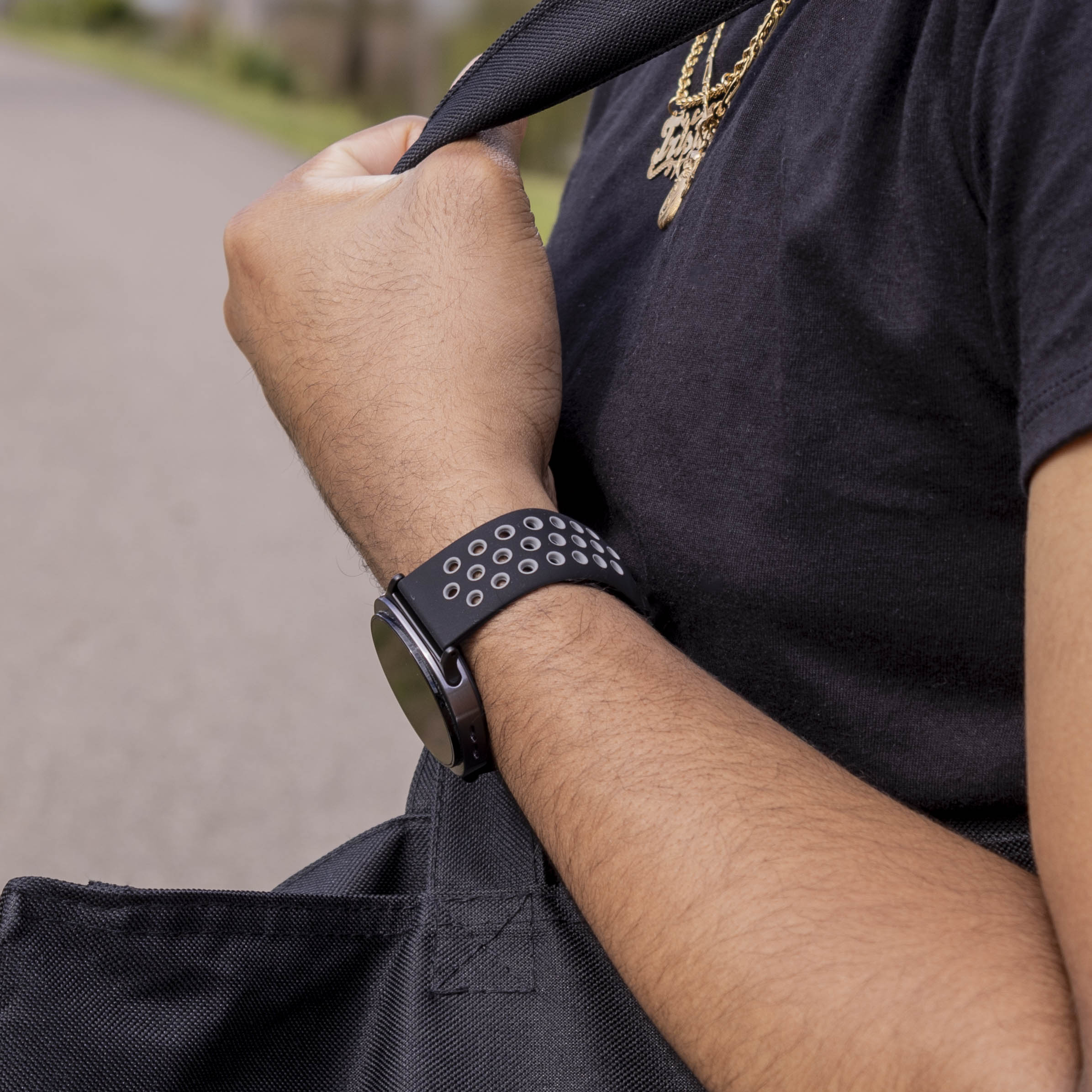  Samsung Galaxy Watch 8 - 44mm sport bandje (zwart/grijs)