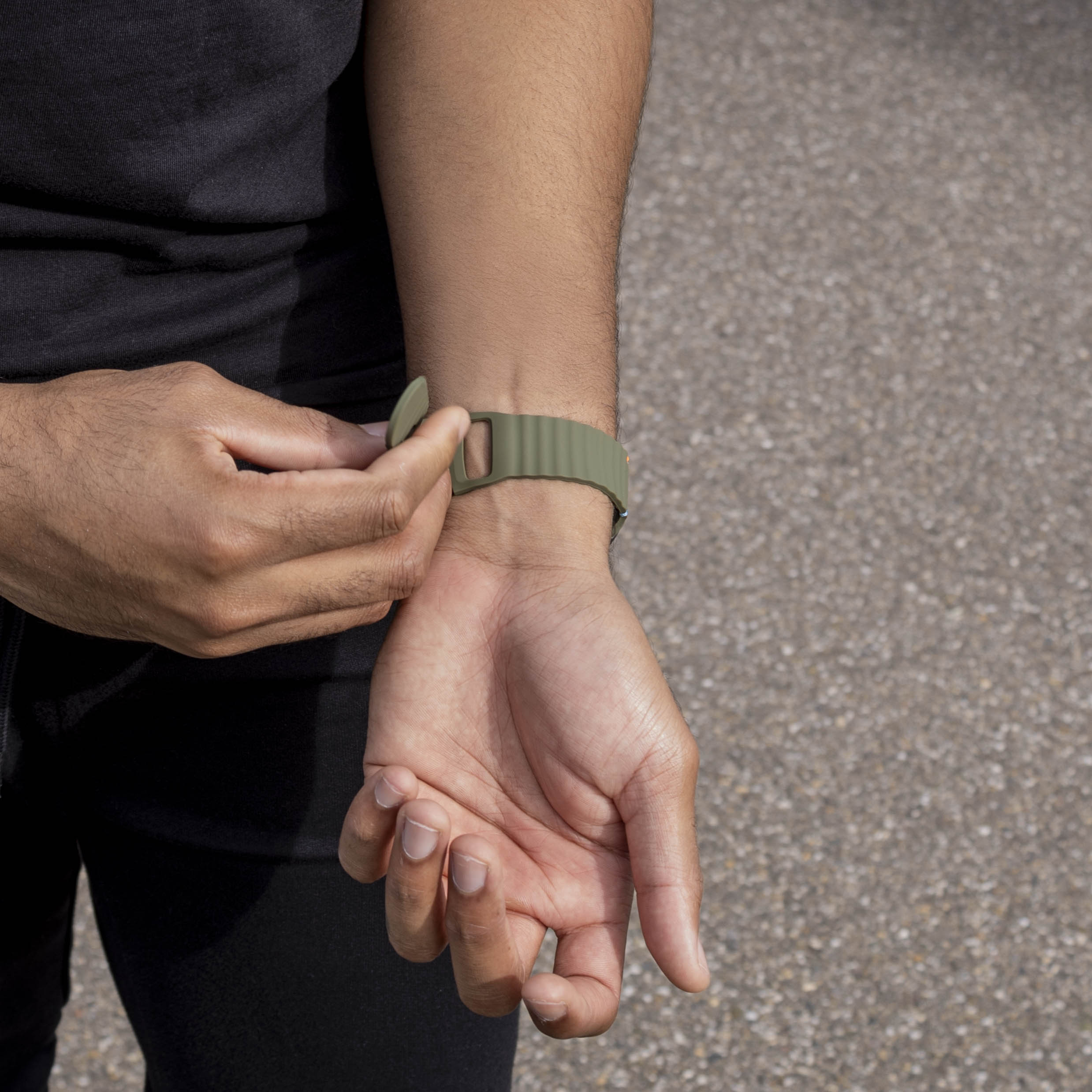  Samsung Galaxy Watch 8 - 40mm wave siliconen bandje (legergroen)