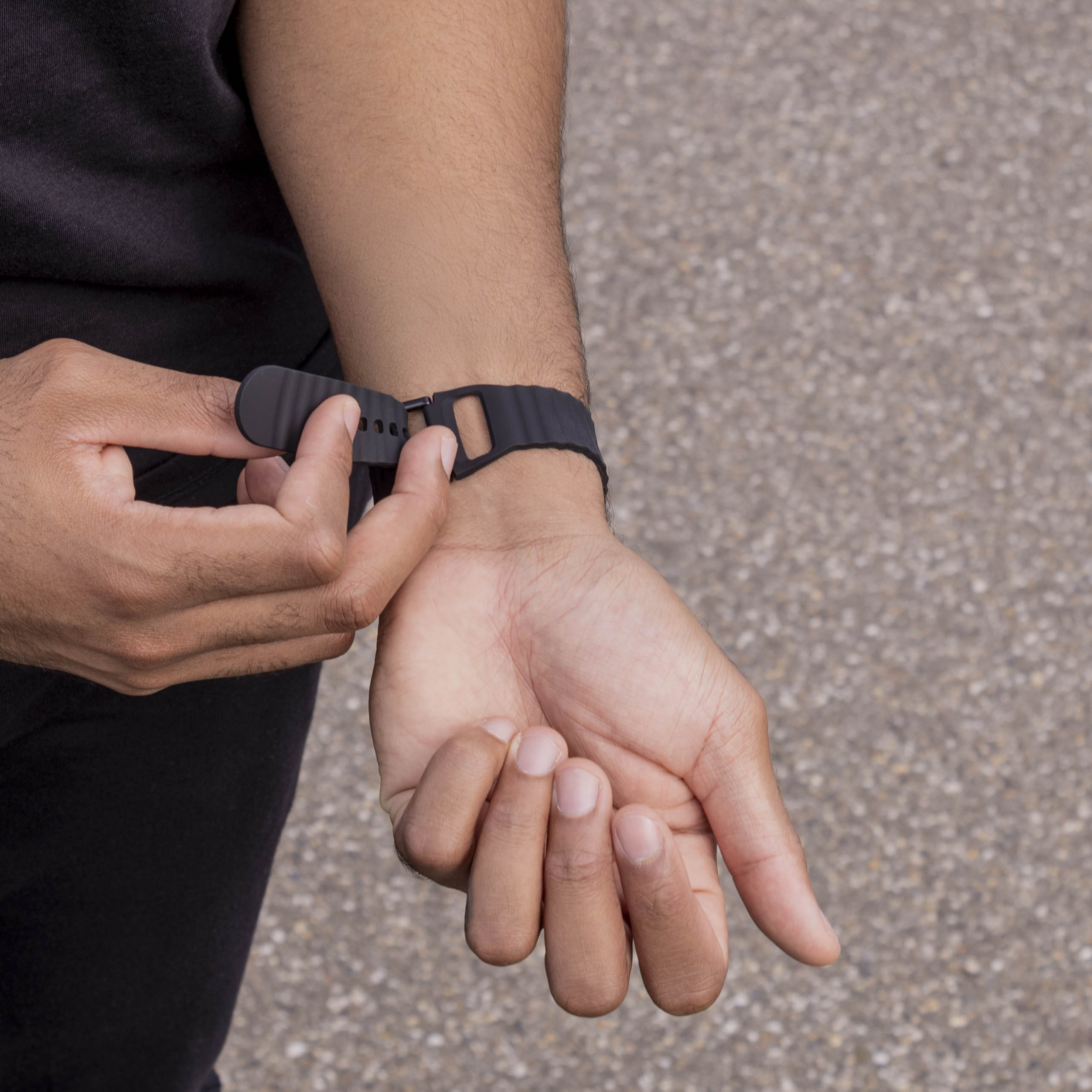 Samsung Galaxy Watch 8 Classic Wave Silicone Strap (Black)