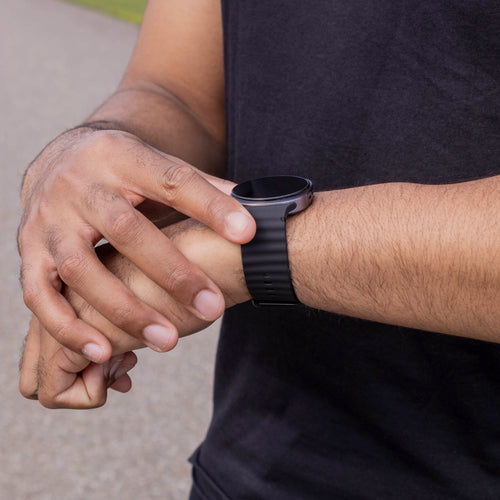 Samsung Galaxy Watch 8 Classic Wave Silicone Strap (Black)