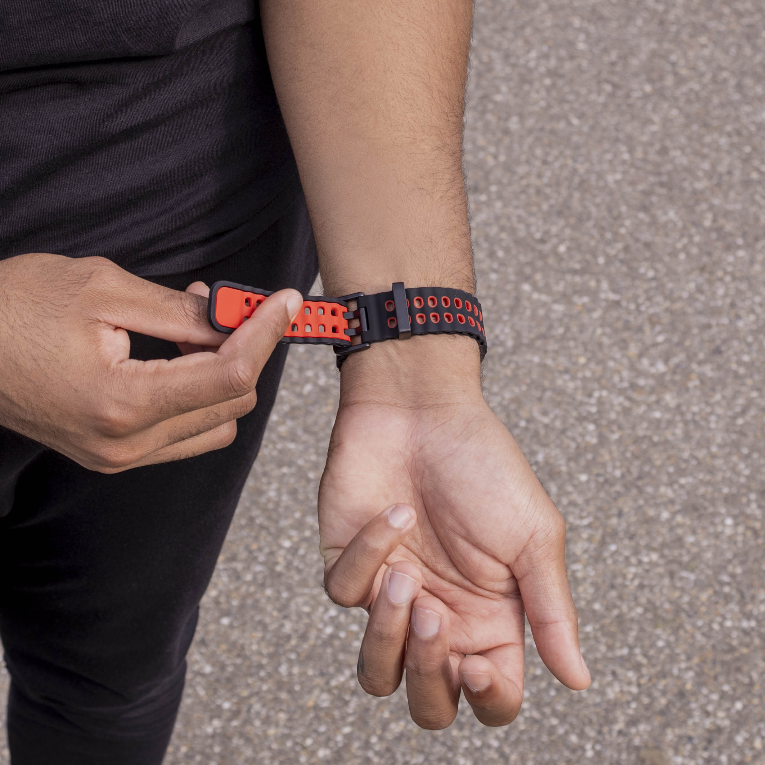 Samsung Galaxy Watch 8 - 44mm Ocean Strap (Black/Red)