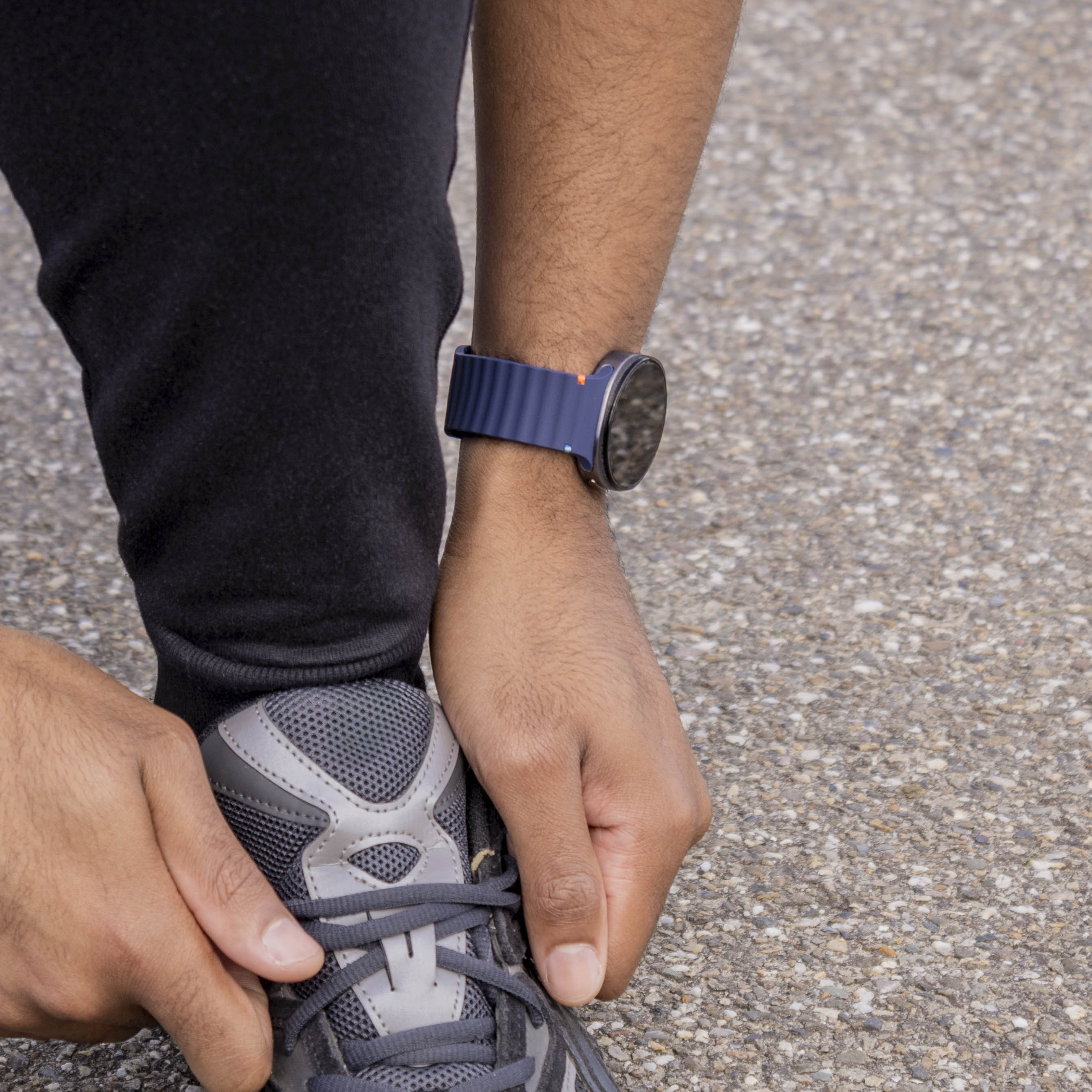  Samsung Galaxy Watch 8 Classic wave siliconen bandje (donkerblauw)