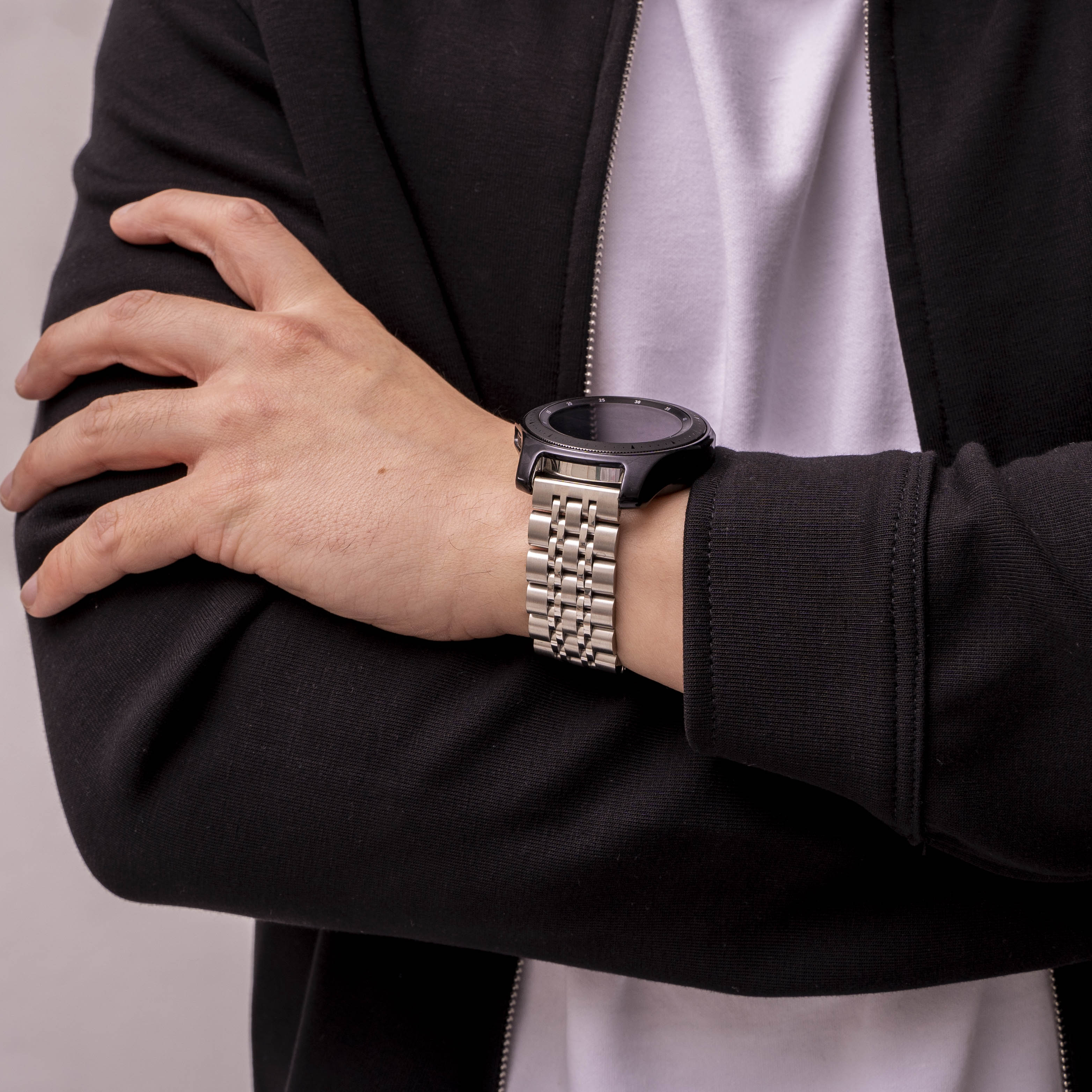 Samsung Gear S3 duo stalen schakel band (zilver)