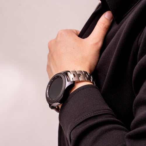 Fossil Gen 6 - 44mm titanium grain band (platte sluiting) (zilver)