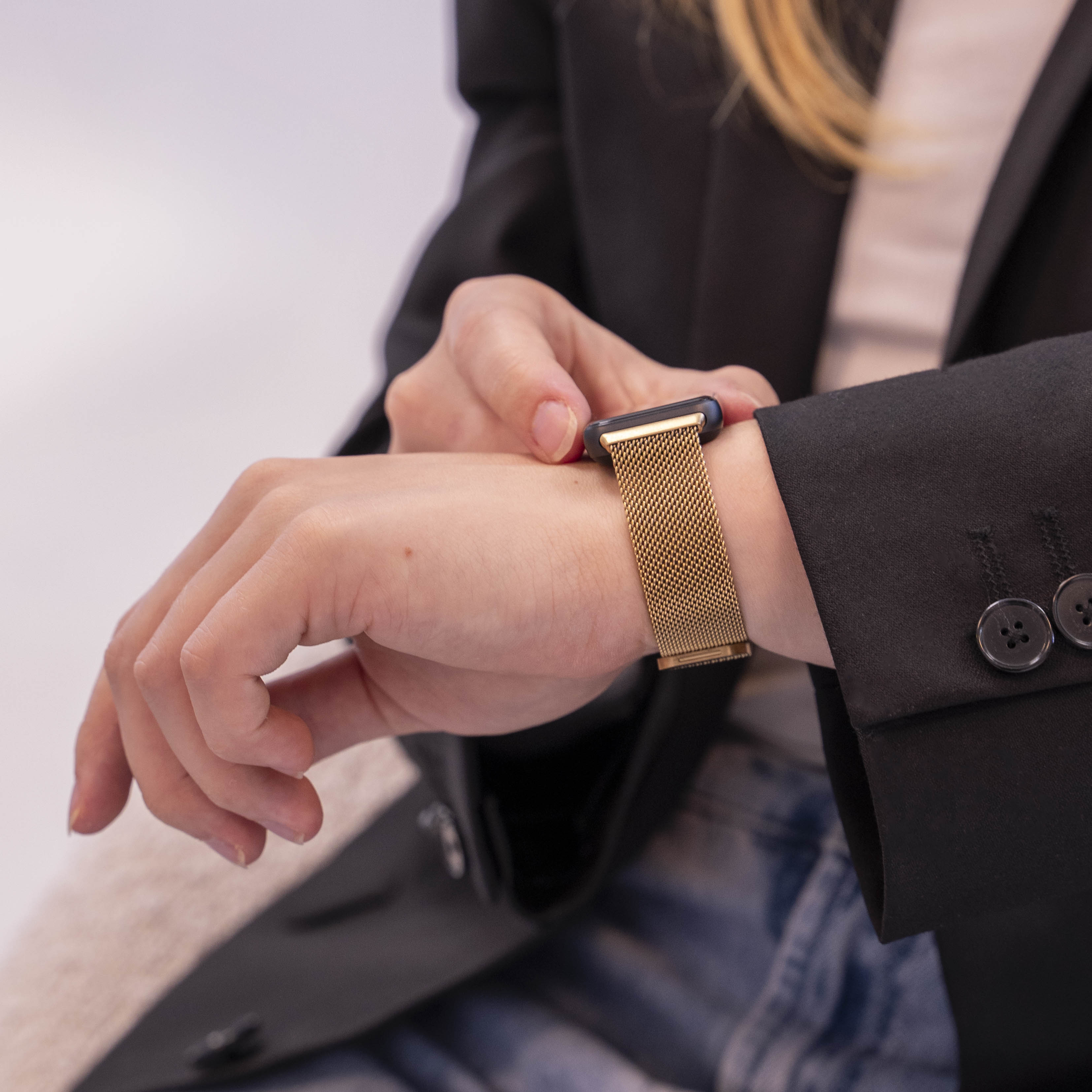 Samsung Galaxy Fit 3 Milanese band (goud)