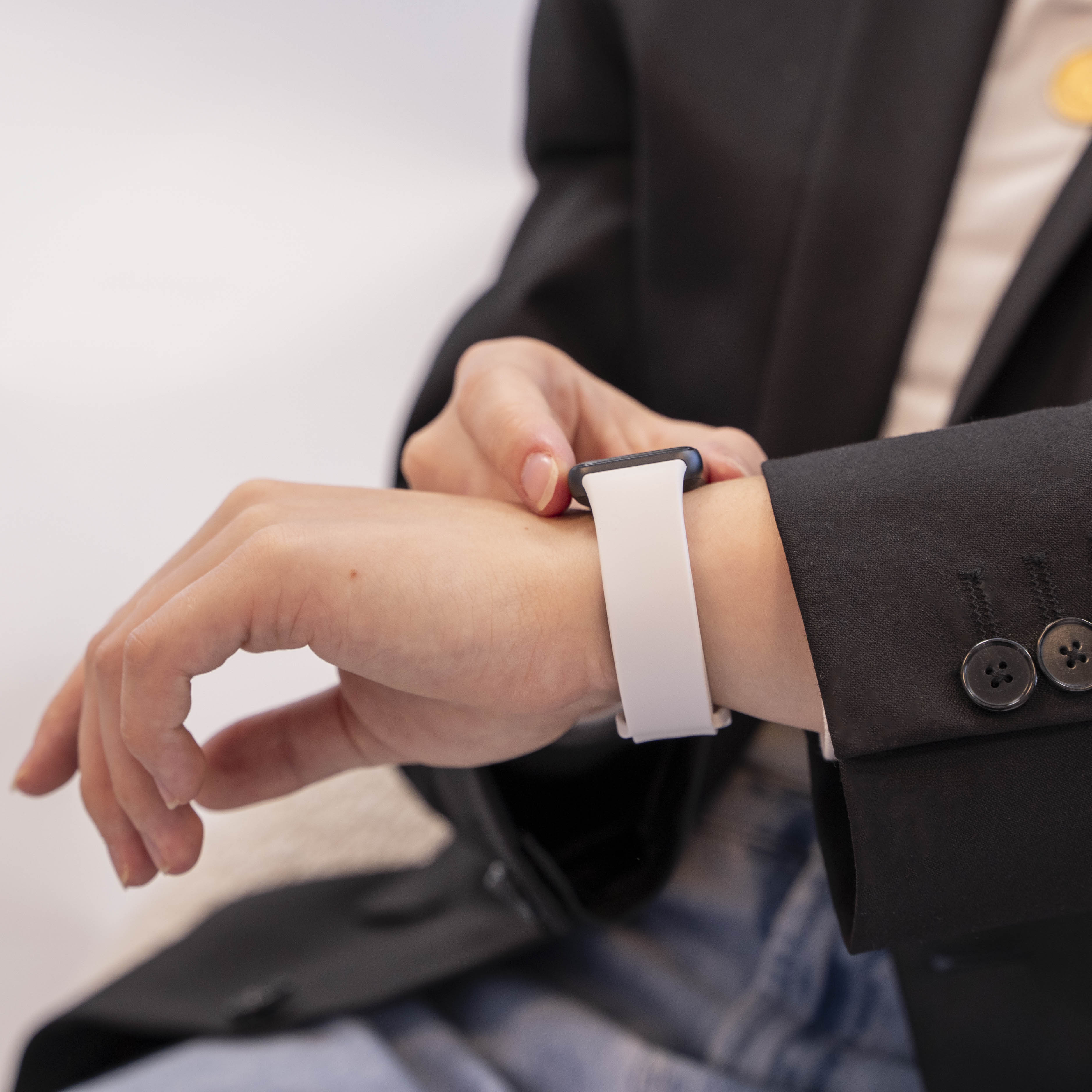 Samsung Galaxy Fit 3 siliconen bandje (wit)