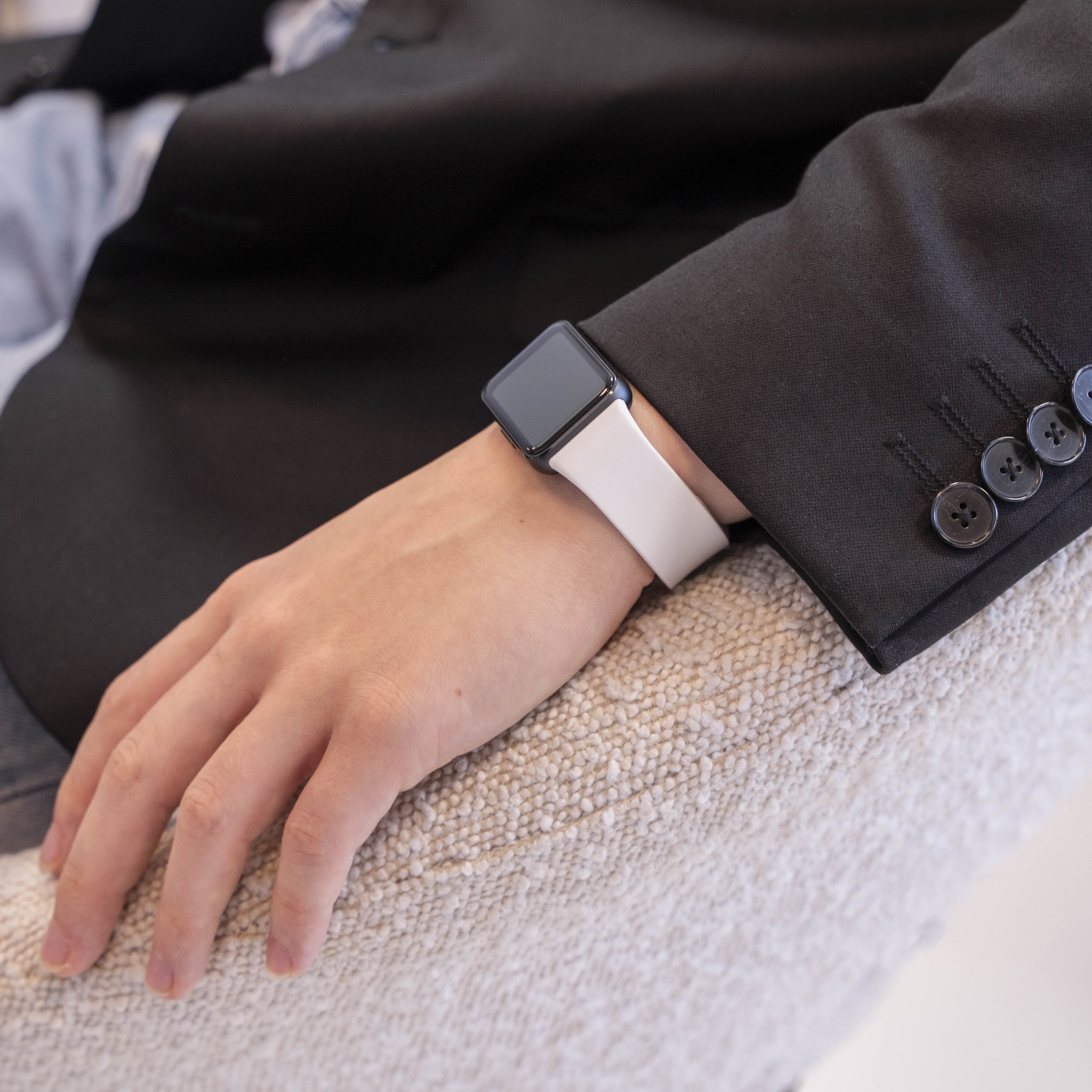 Samsung Galaxy Fit 3 siliconen bandje (wit)