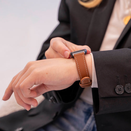 Samsung Galaxy Fit 3 leren bandje (bruin)