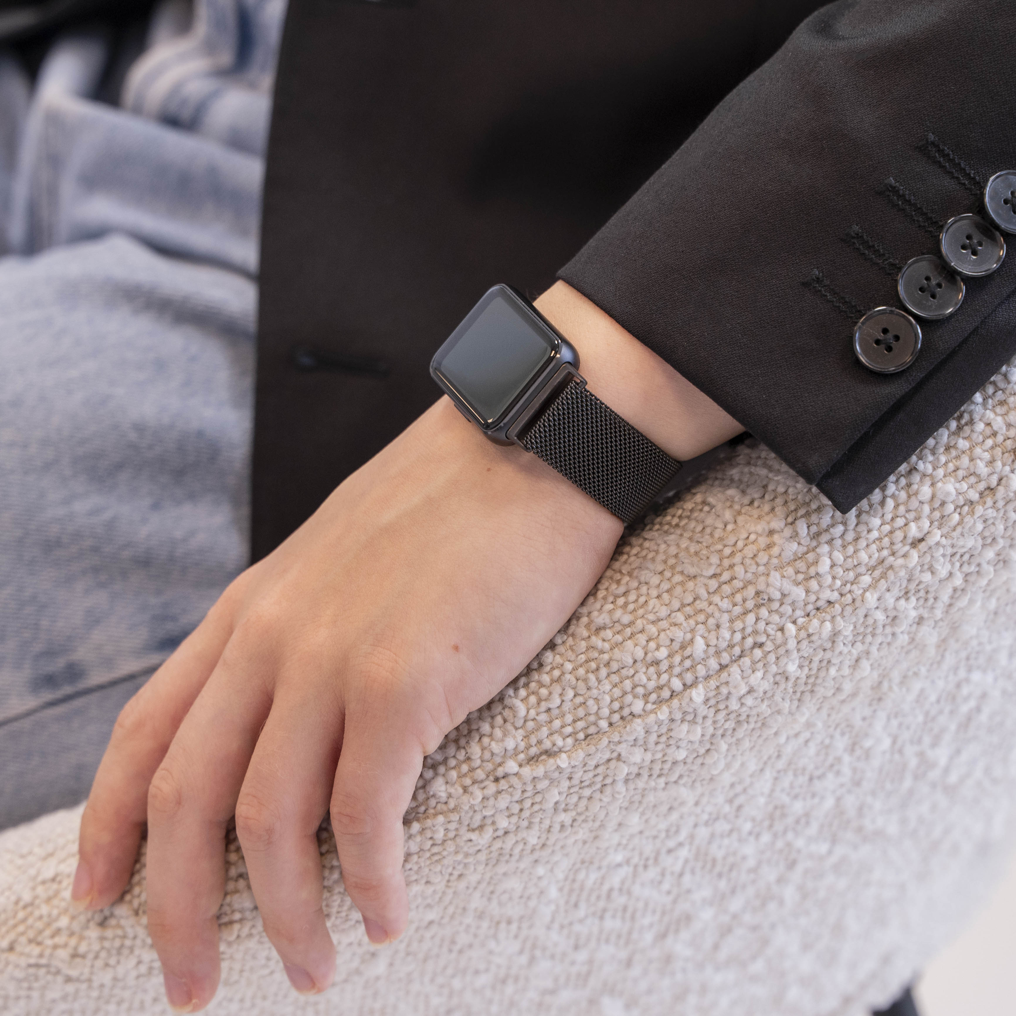 Samsung Galaxy Fit 3 Milanese band (zwart)