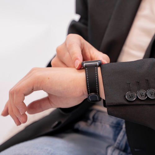 Samsung Galaxy Fit 3 leren bandje (zwart)