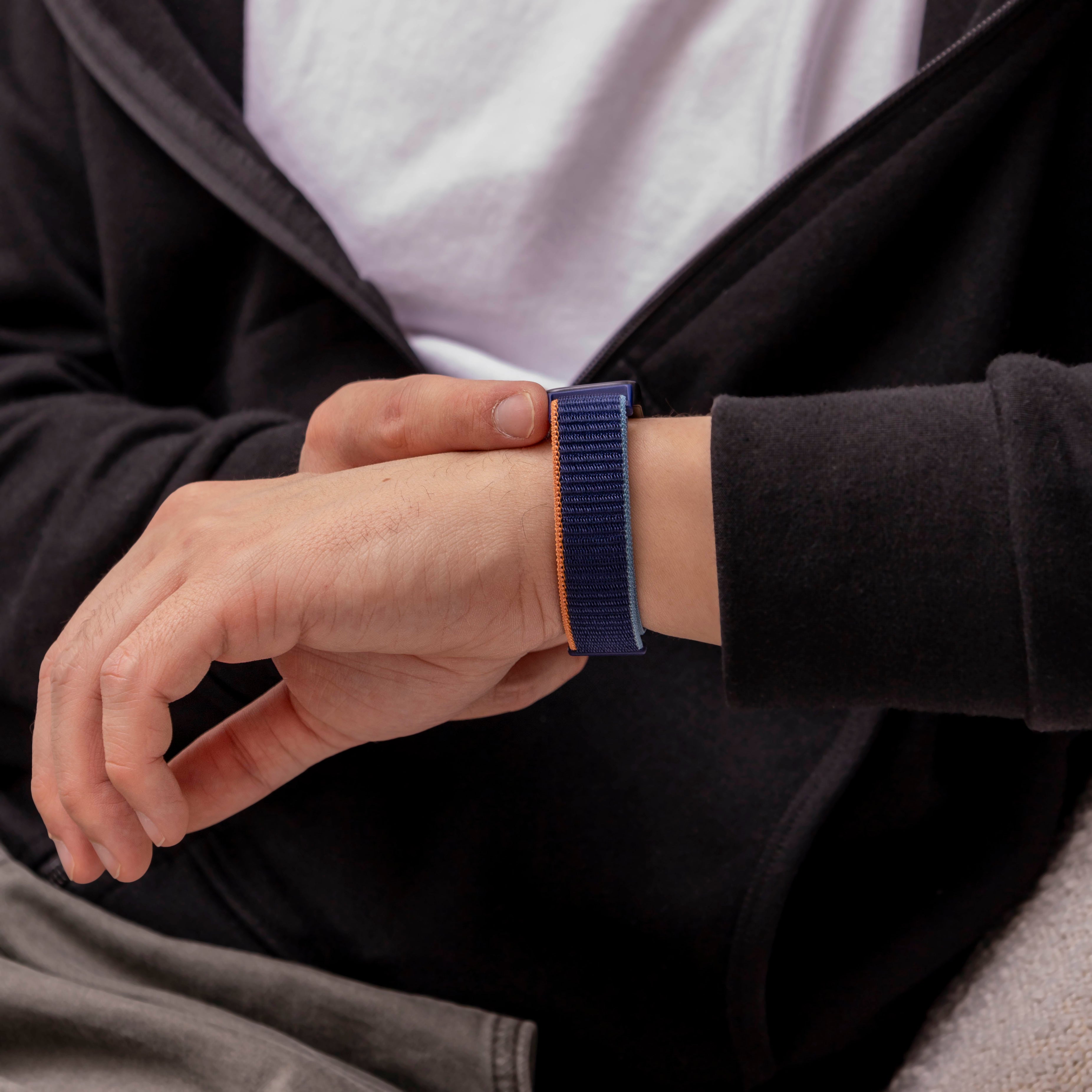 Huawei Band 8 nylon bandje (donkerblauw)