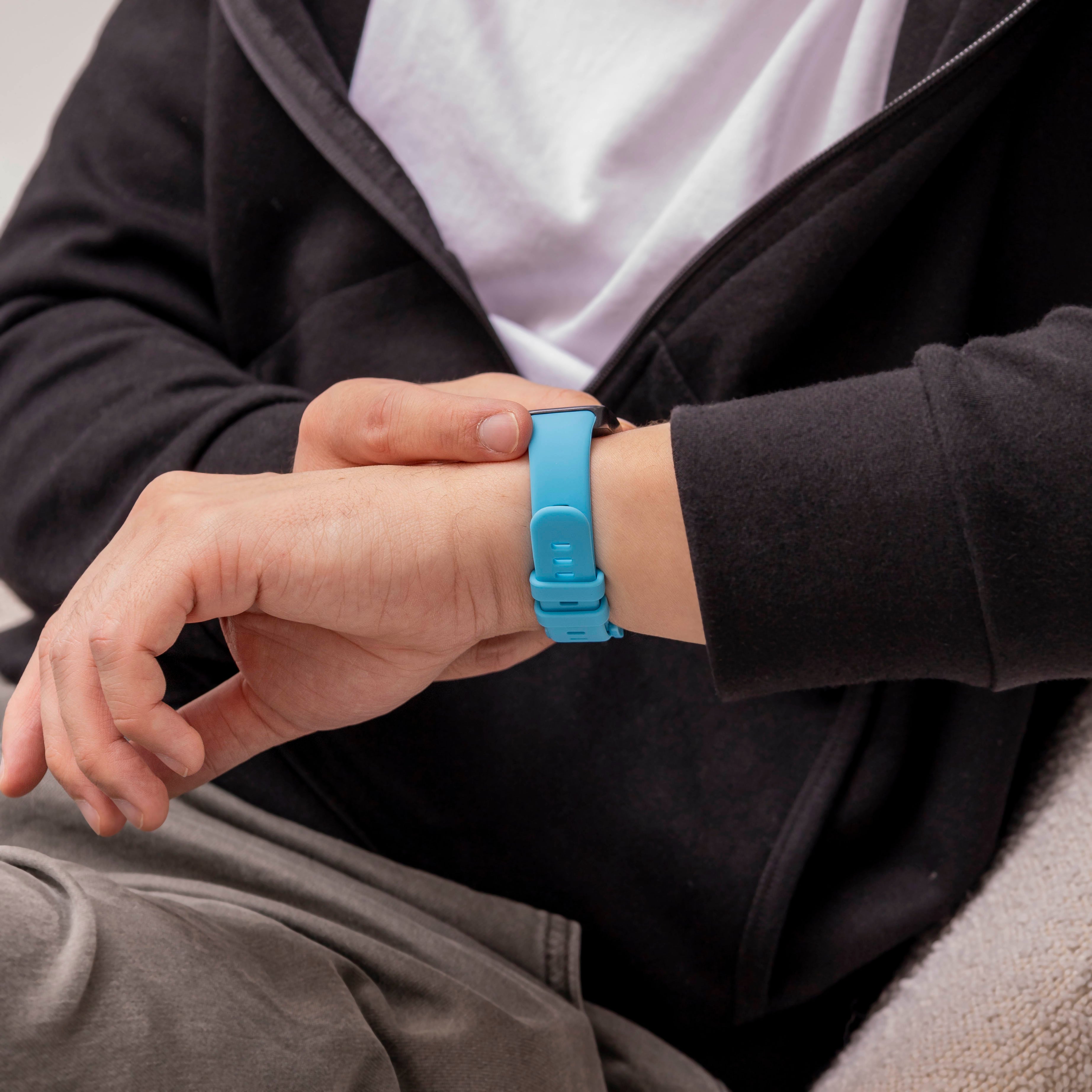 Huawei Band 10 classic siliconen bandje (lichtblauw)