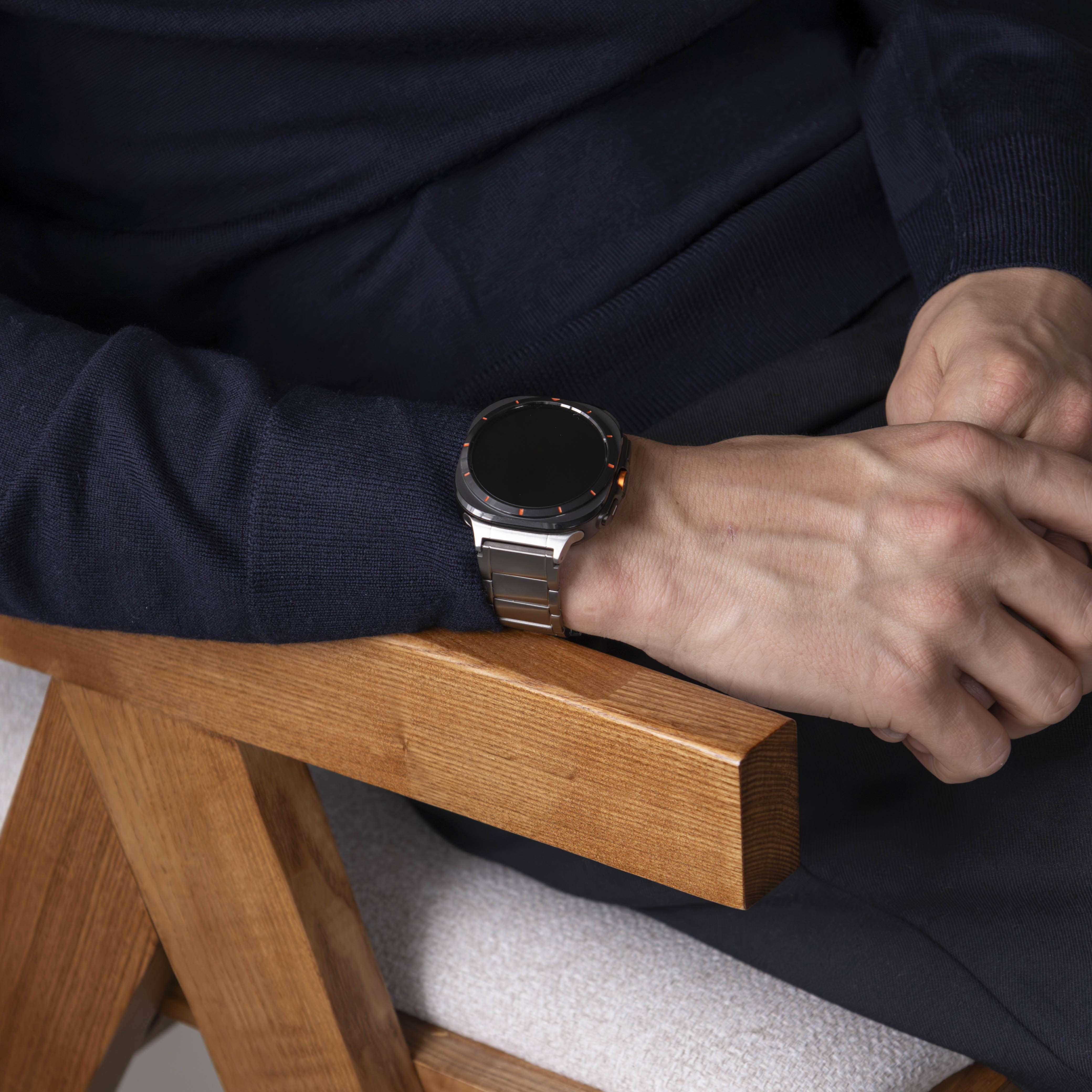 Samsung Galaxy Watch Ultra titanium band (zilver)