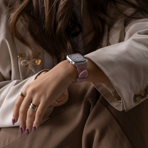 Apple Watch Patterned Silicone Strap (Pink)