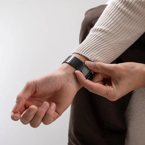 Apple Watch Ultra Luxurious Steel Strap (Black)