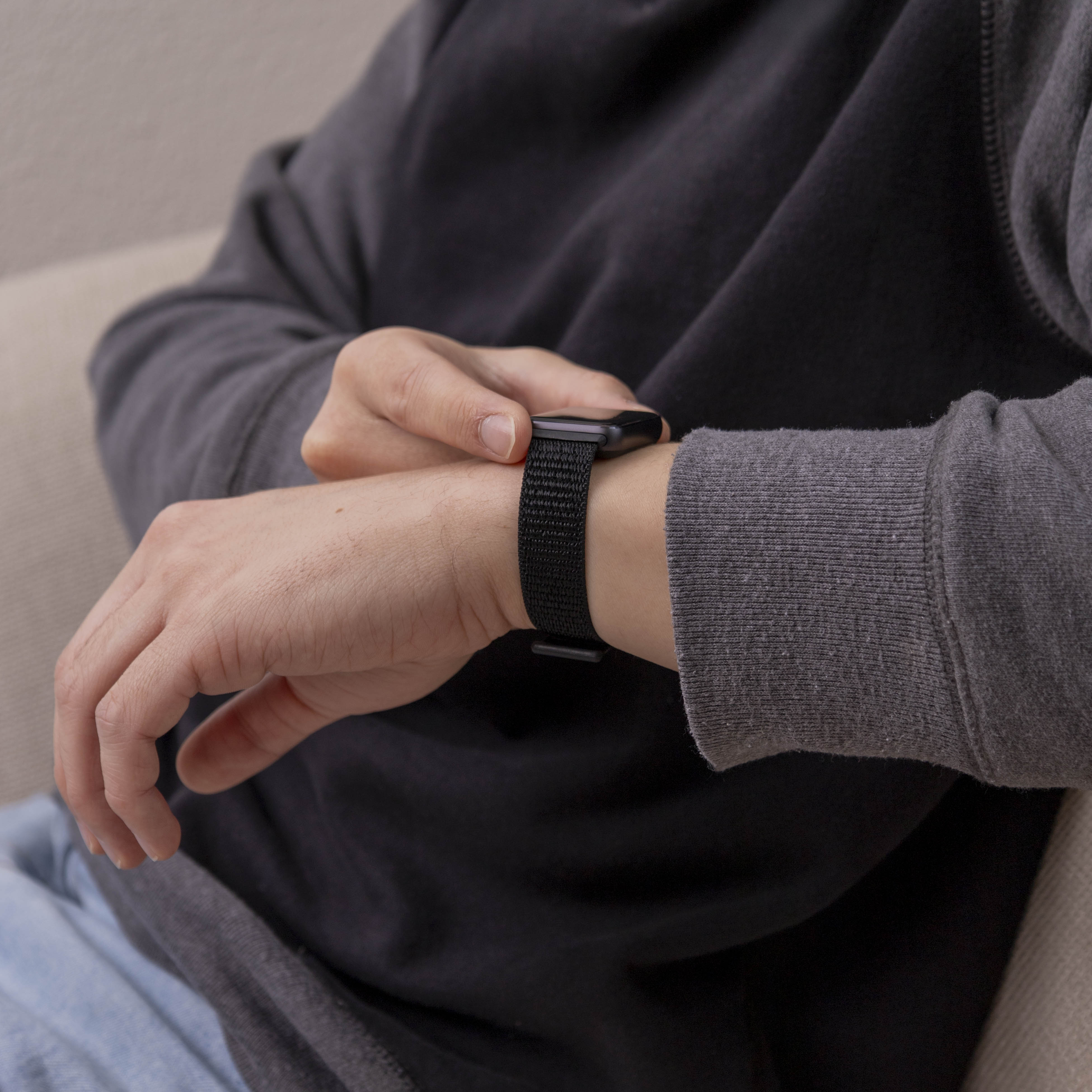 Samsung Galaxy Fit 3 nylon bandje (zwart)