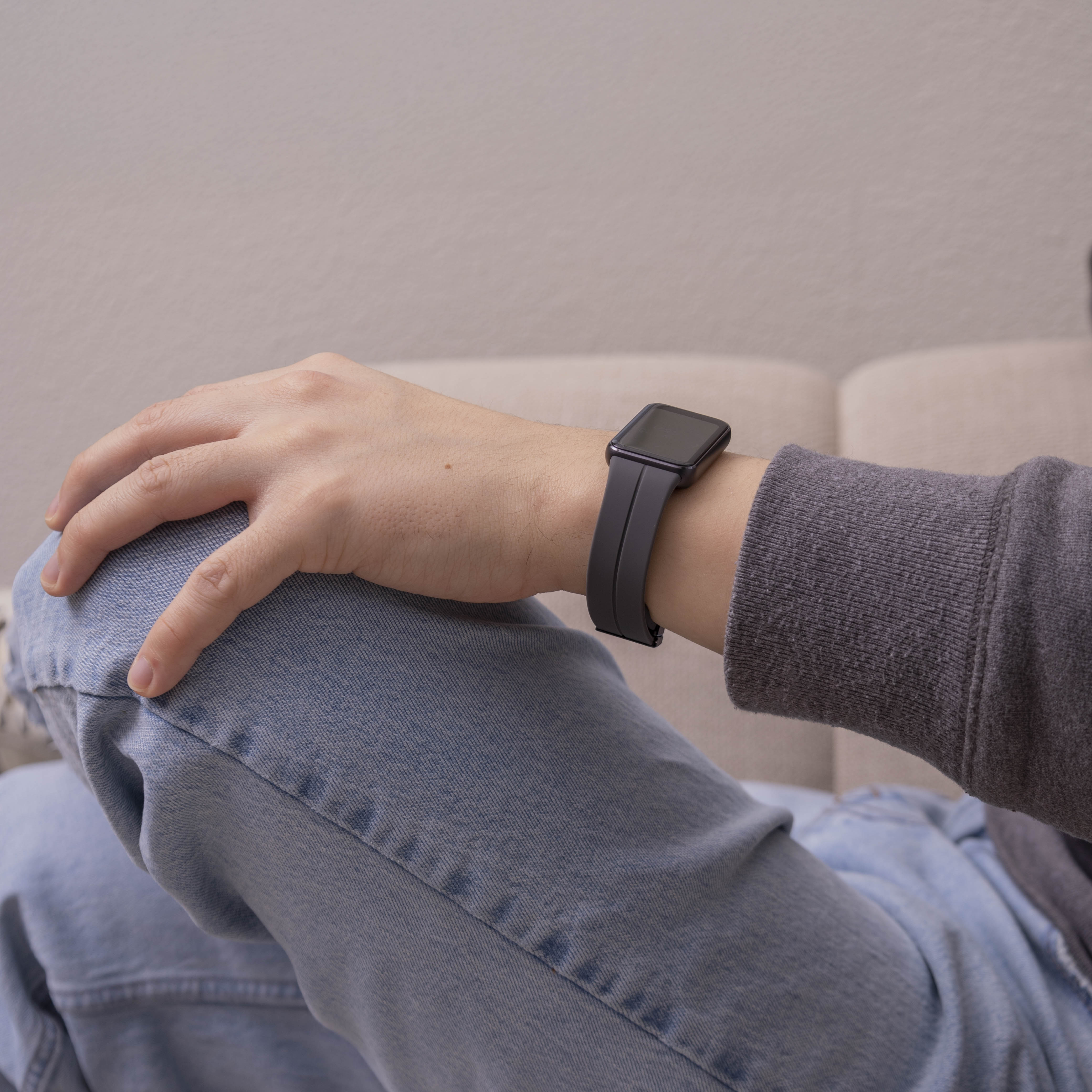 Samsung Galaxy Fit 3 D-buckle siliconen bandje (donkergrijs)