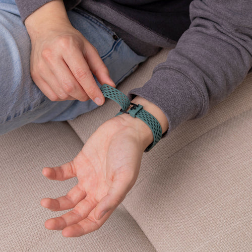 Samsung Galaxy Fit 3 ademend siliconen bandje (groen)