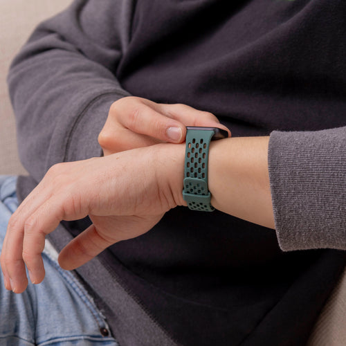 Samsung Galaxy Fit 3 ademend siliconen bandje (groen)