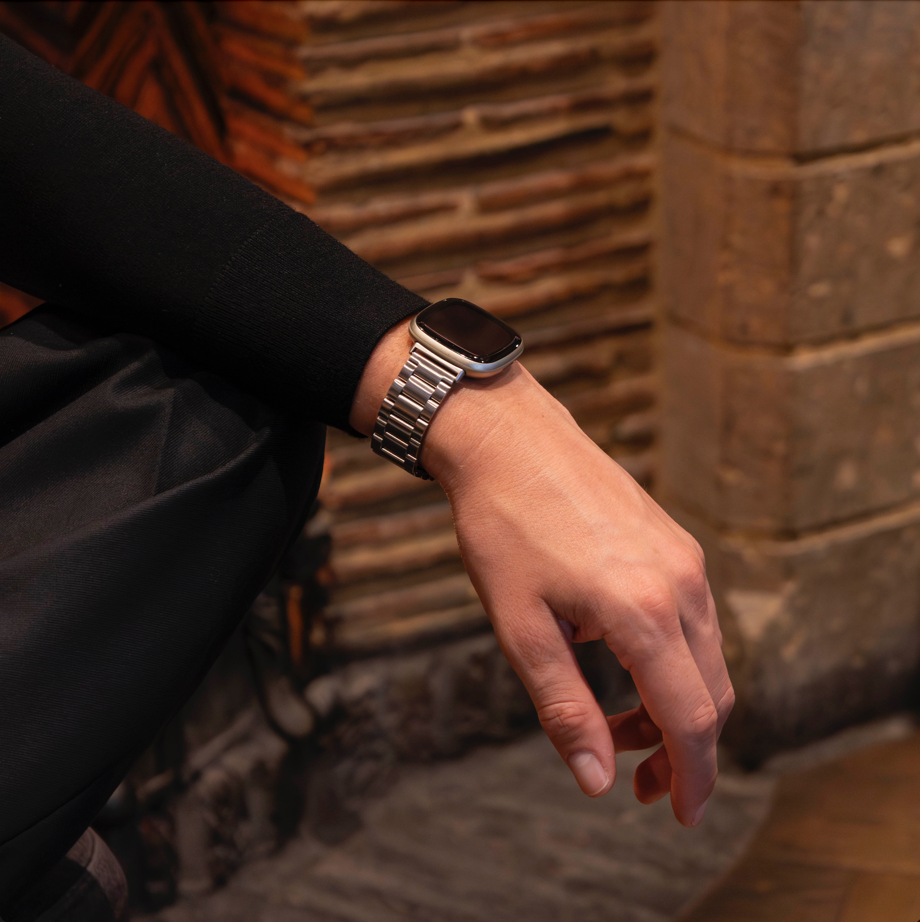 Fitbit Versa 3 Steel Strap (Silver)