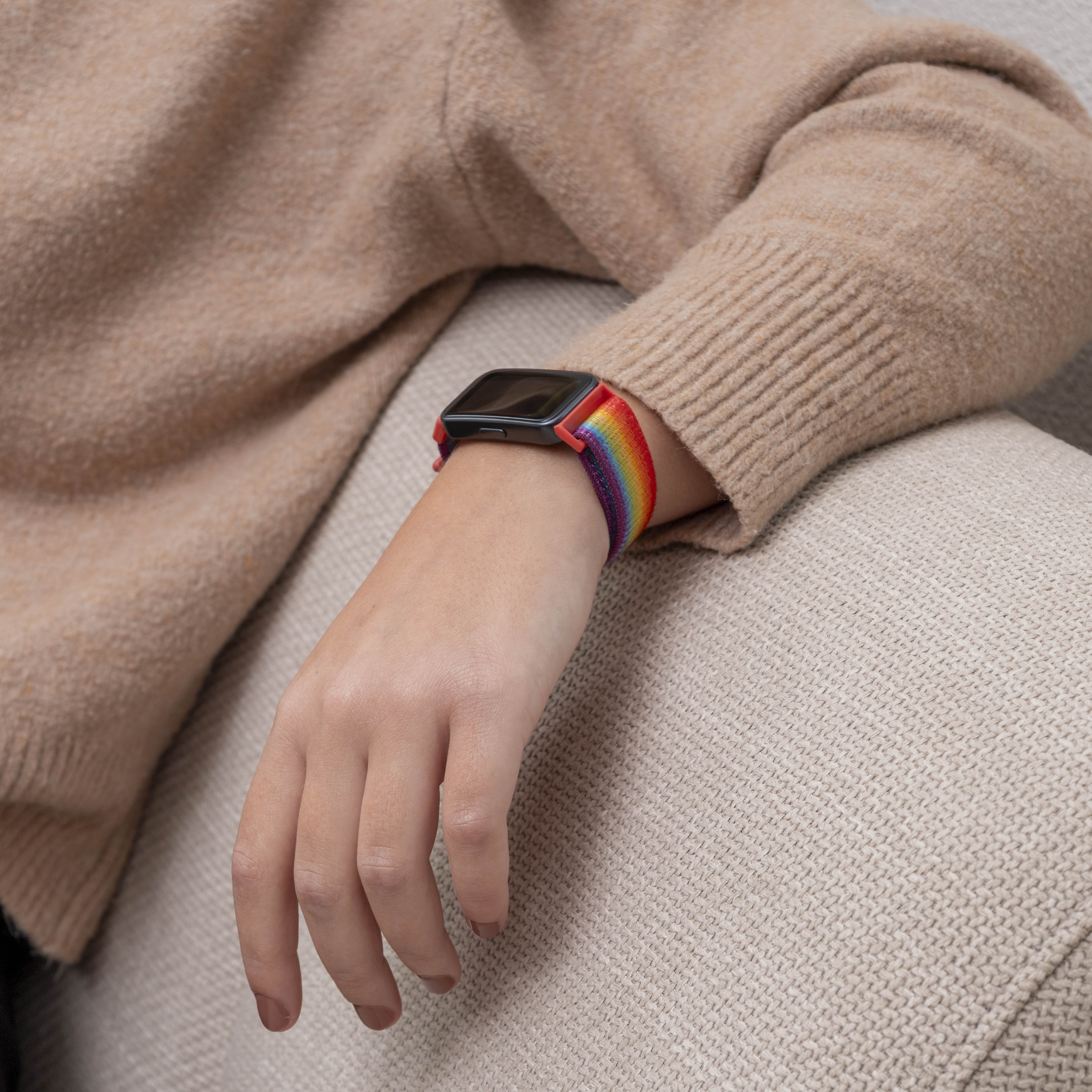 Huawei Band 9 nylon bandje (regenboog)