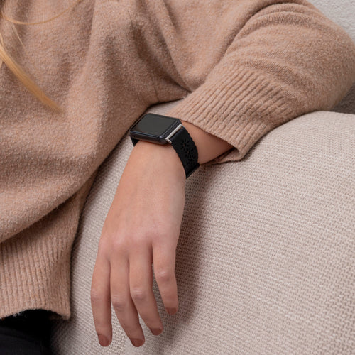 Samsung Galaxy Fit 3 siliconen bandje met patroon (zwart)