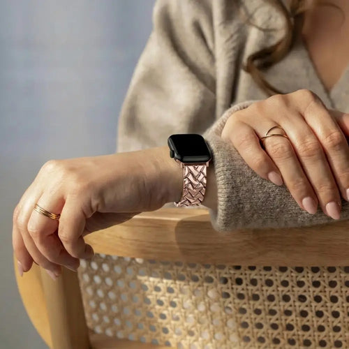 Bandz Apple Watch Metal Strap 'V-Type' (Starlight)