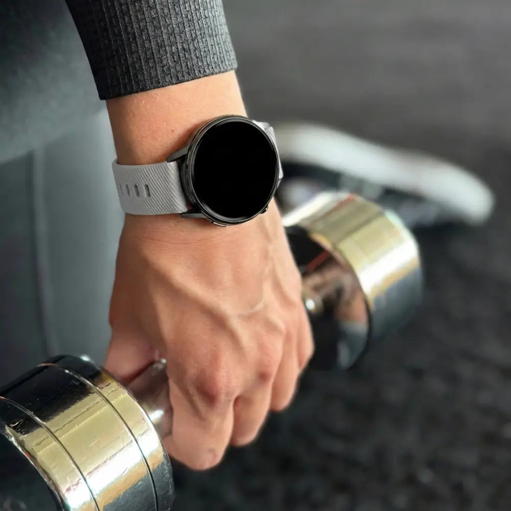 Bandz Garmin Forerunner 255s siliconen band 'Deluxe' (grijs)