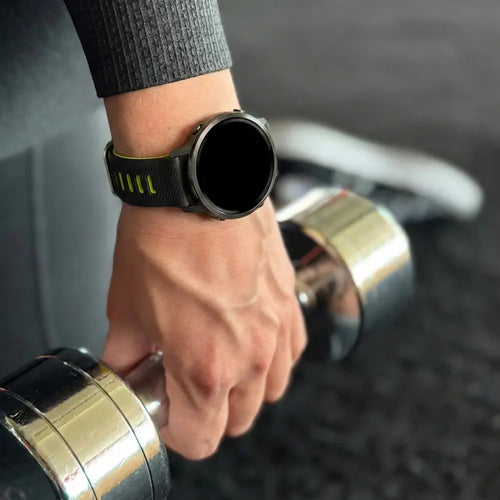 Bandz Garmin Vivomove 3s sport band met gesp (zwart/geel)