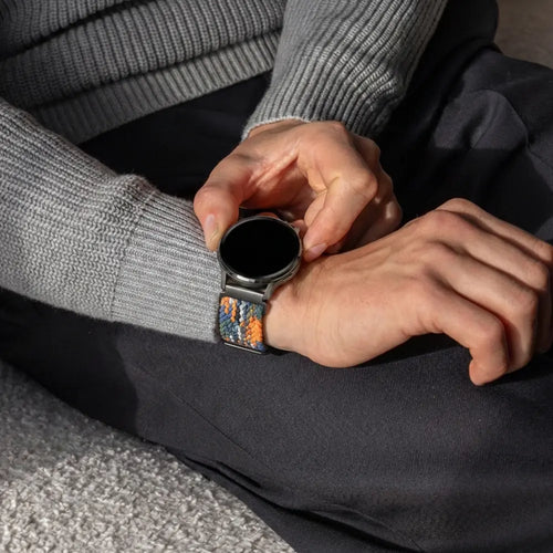 Bandz Garmin Venu 4 - 41mm gevlochten band 'Parachute' (multicolour)