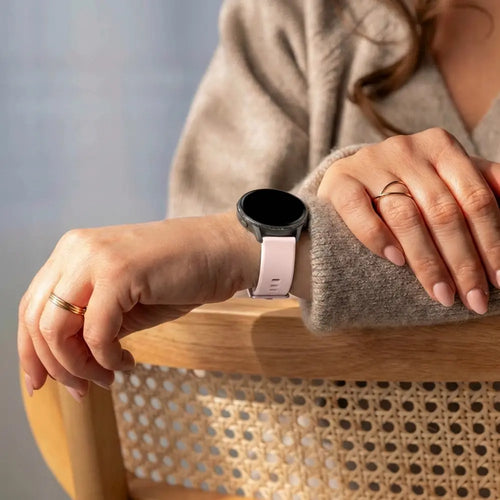 Bandz Garmin Venu 3s siliconen band 'Classic' (lichtroze)